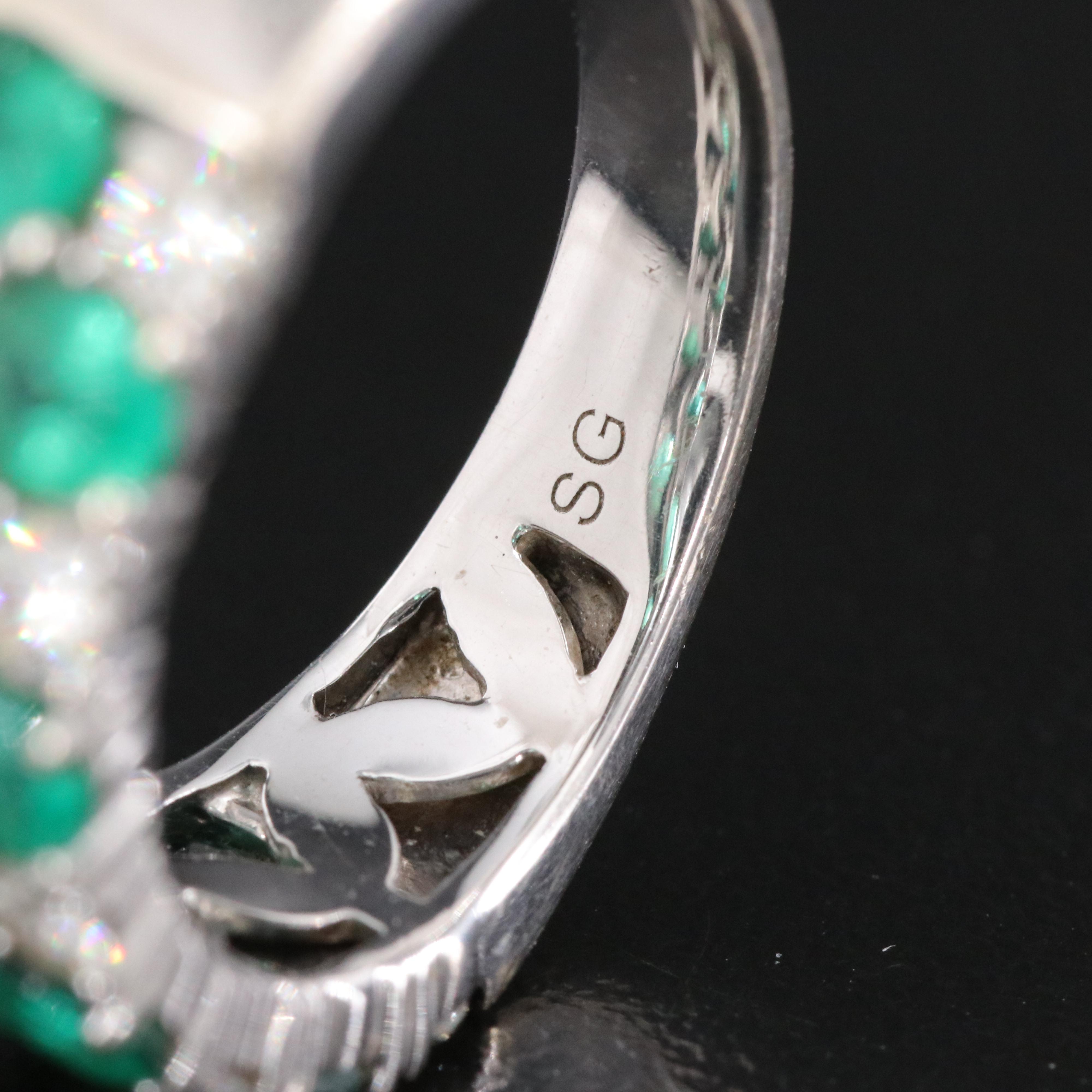 14K Emerald and Diamond Ring