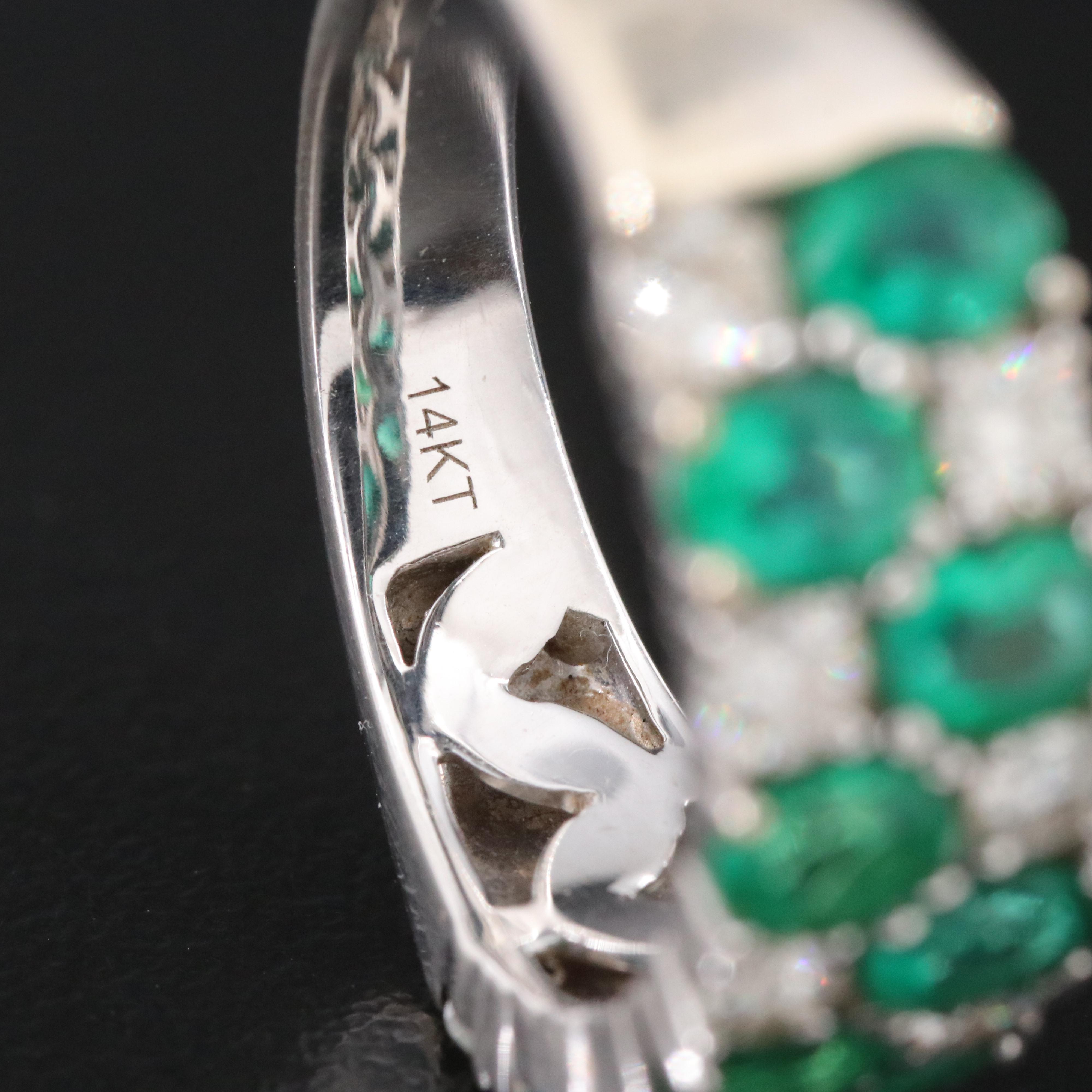 14K Emerald and Diamond Ring