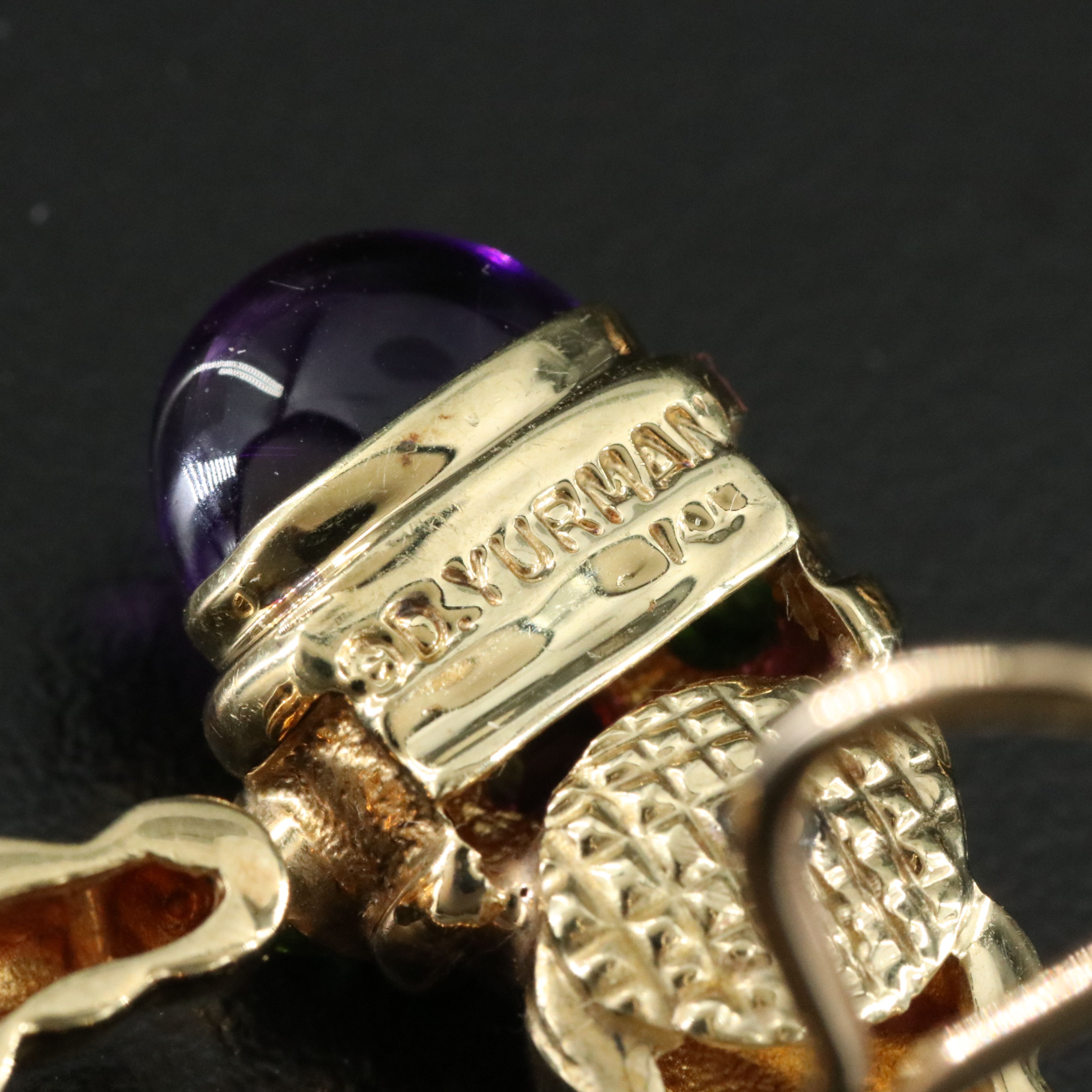 David Yurman Renaissance 14K Gemstone Shrimp  Clip Earrings including Amethyst