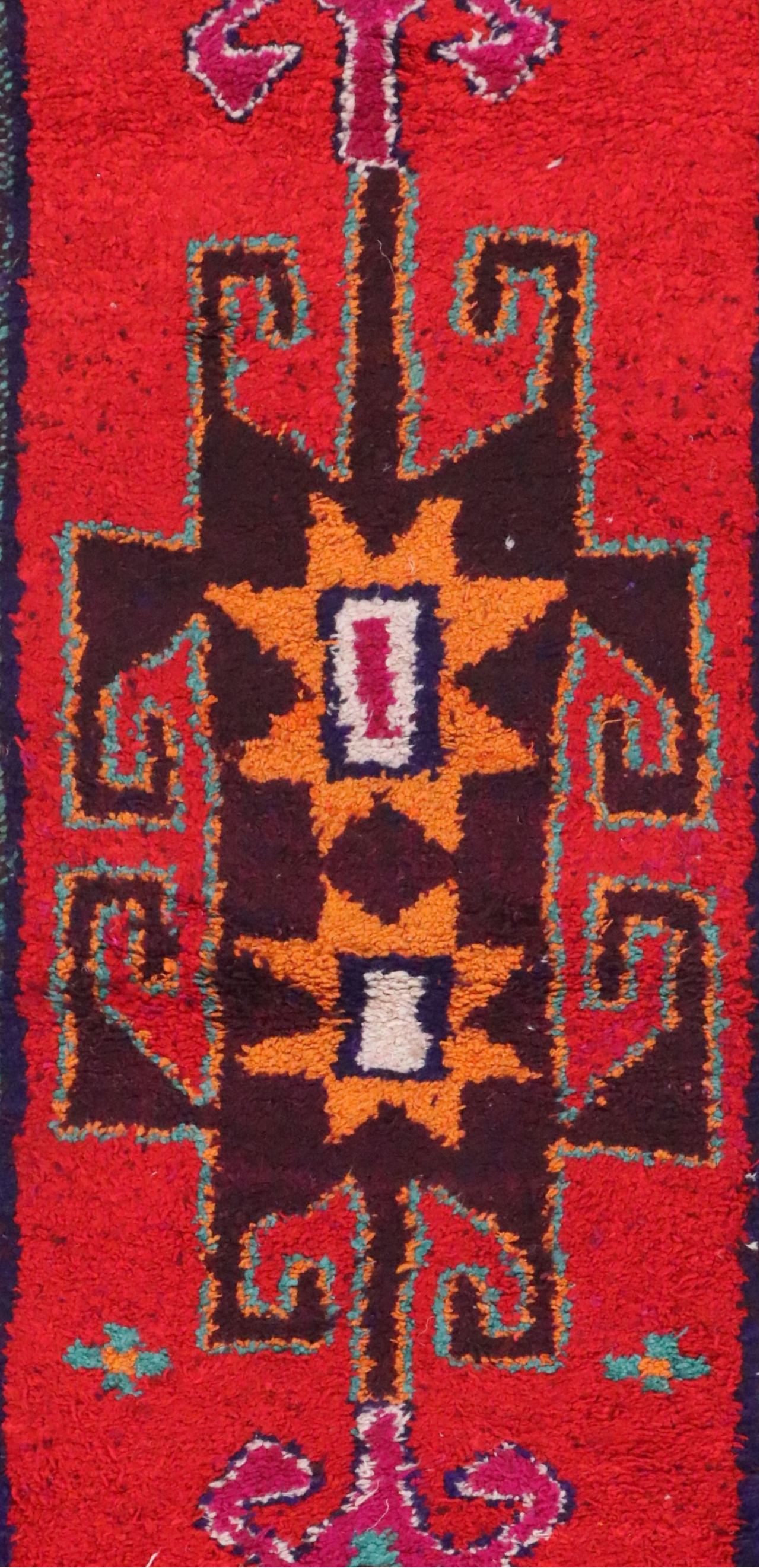 3'2 x 11'8 Hand-Knotted Moroccan Berber Long Rug