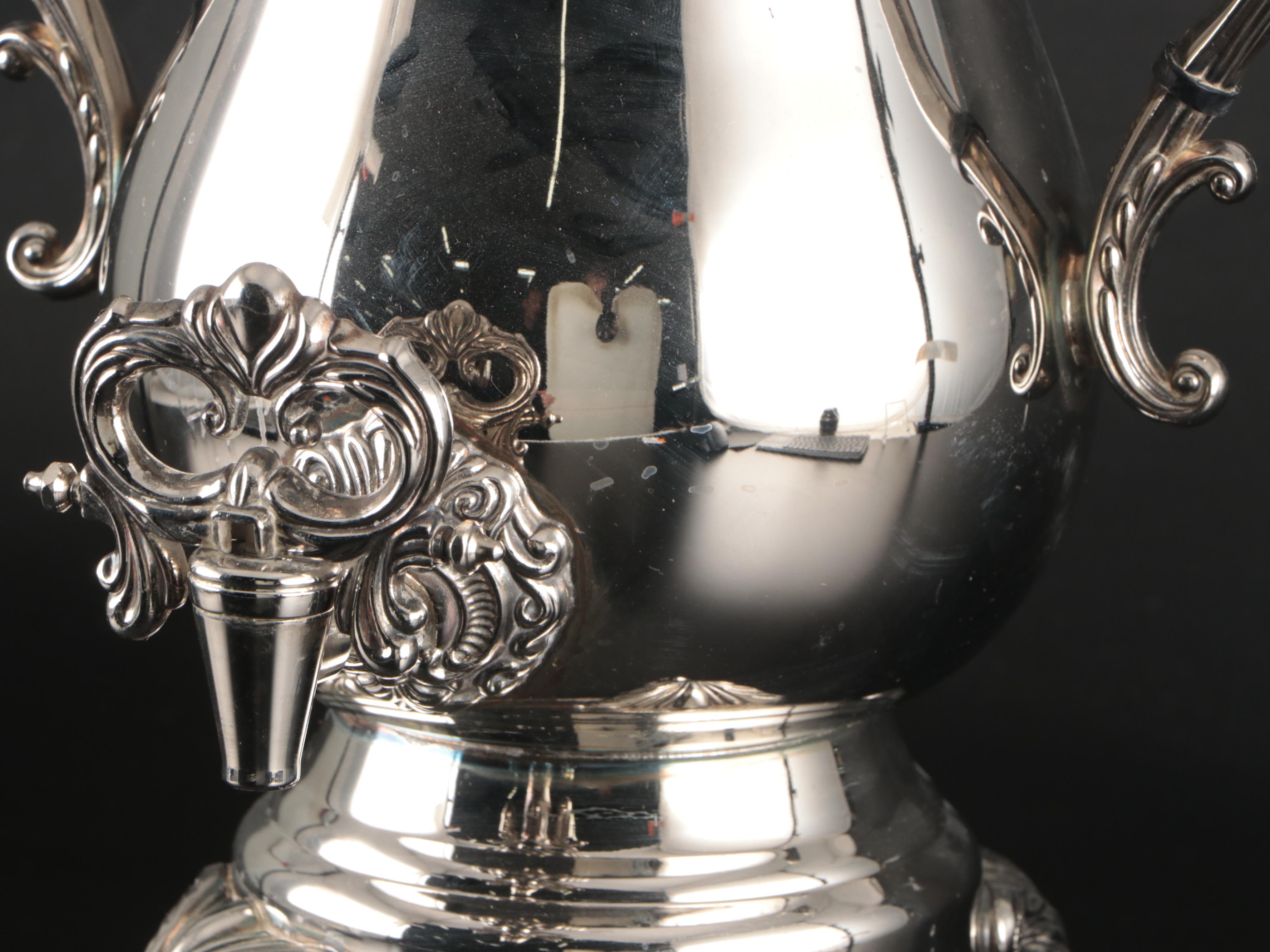 Victorian Style Silver Plate Coffee Urn