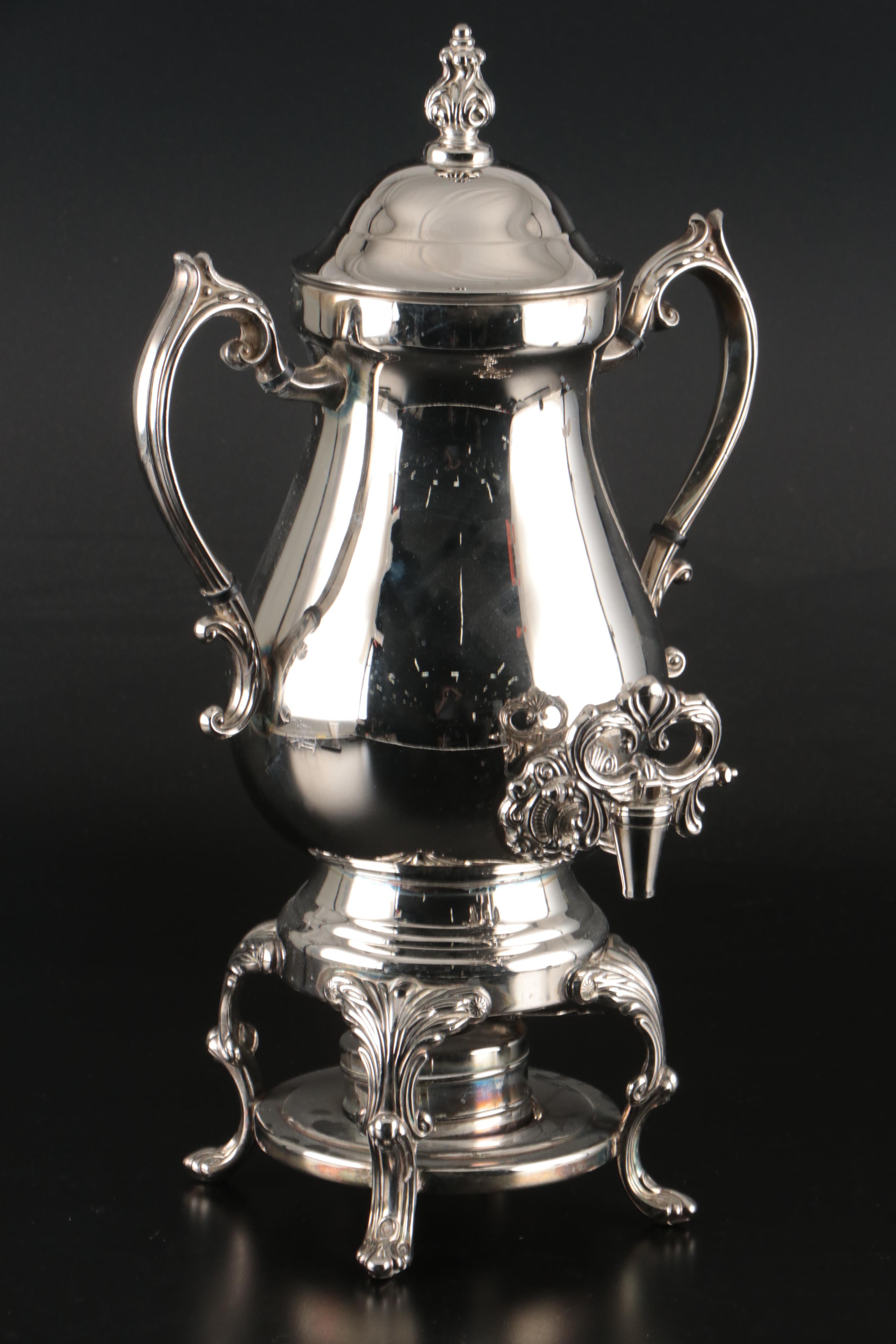 Victorian Style Silver Plate Coffee Urn