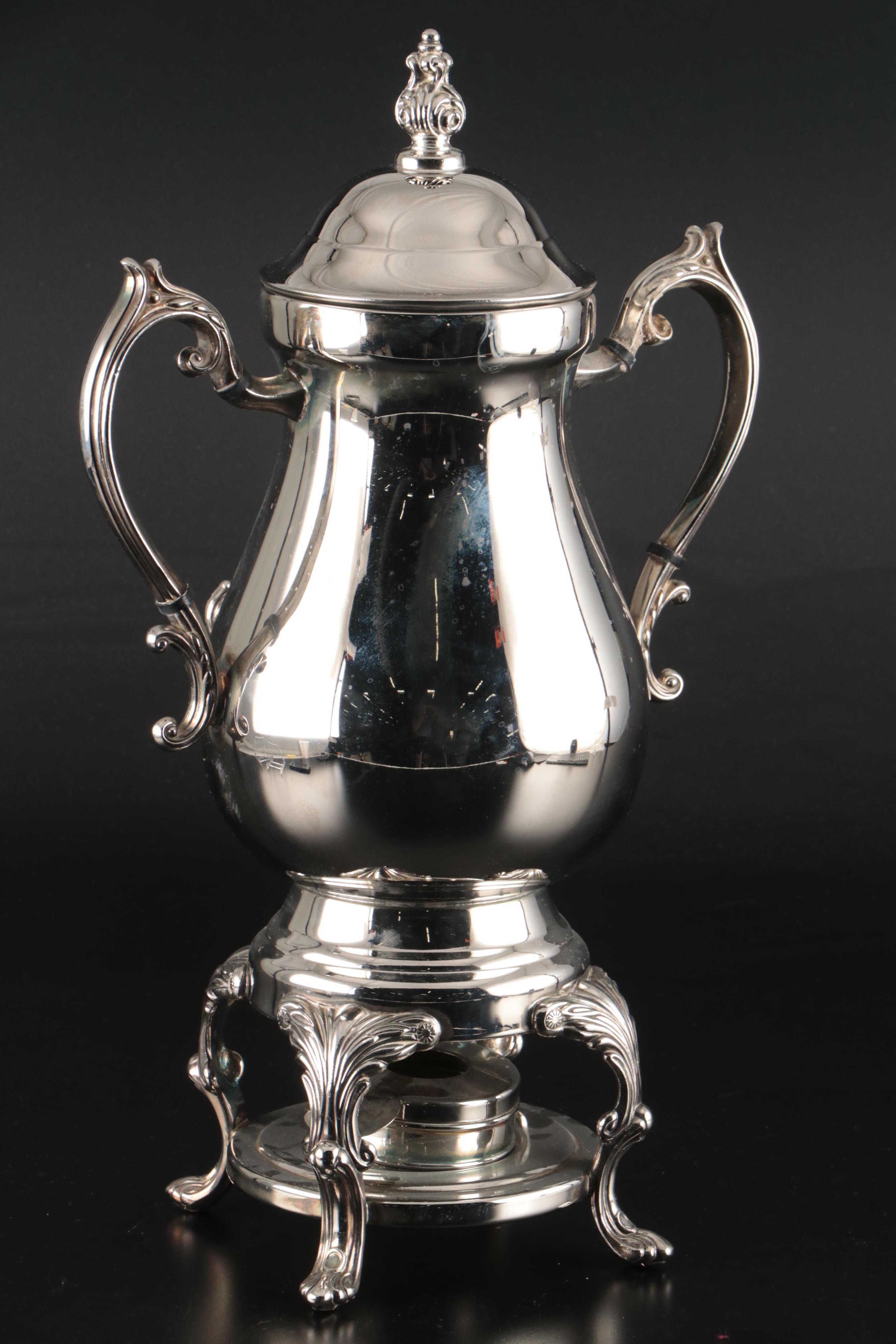 Victorian Style Silver Plate Coffee Urn