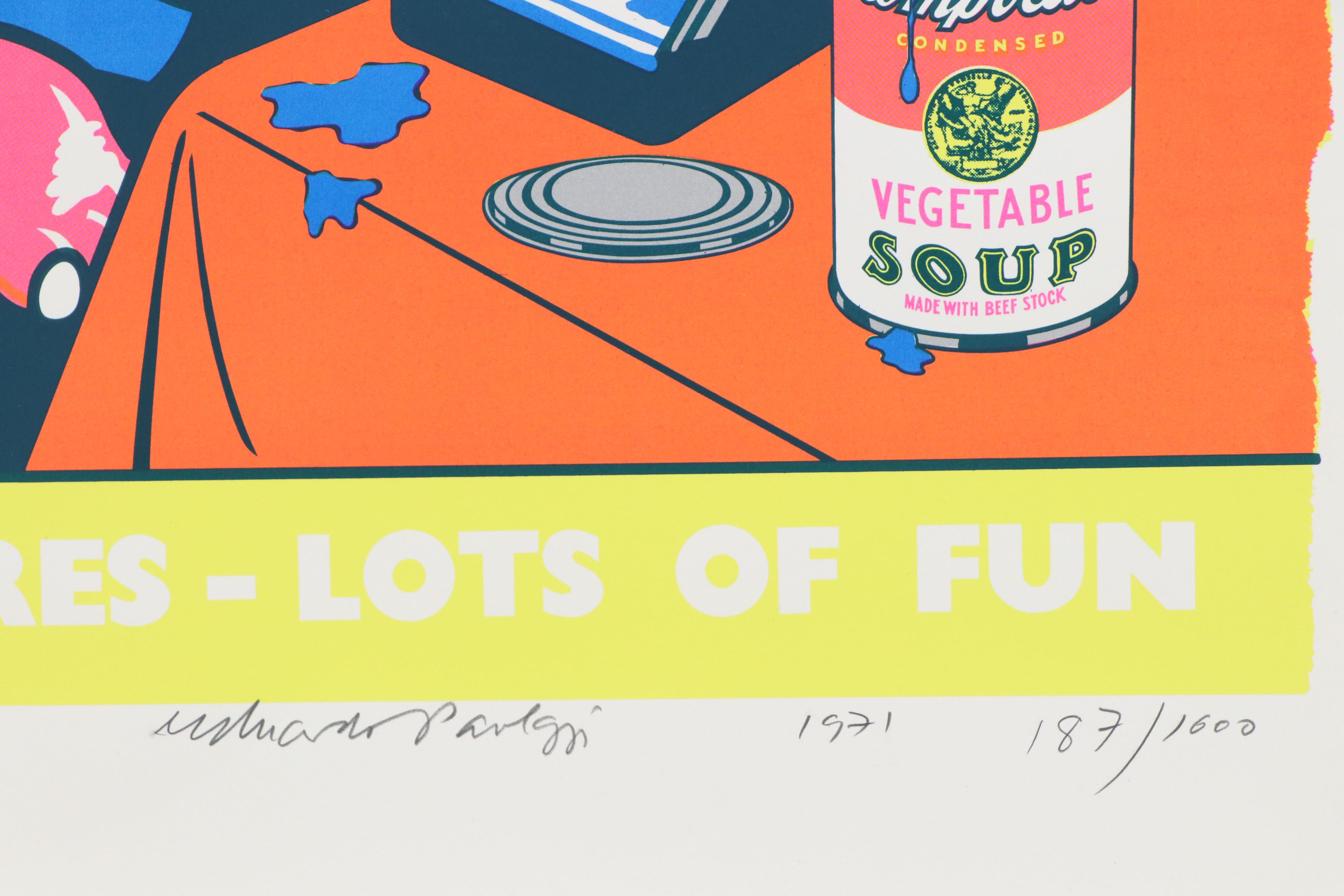 Eduardo Paolozzi Serigraph "Lots of Pictures - Lots of Fun," 1971