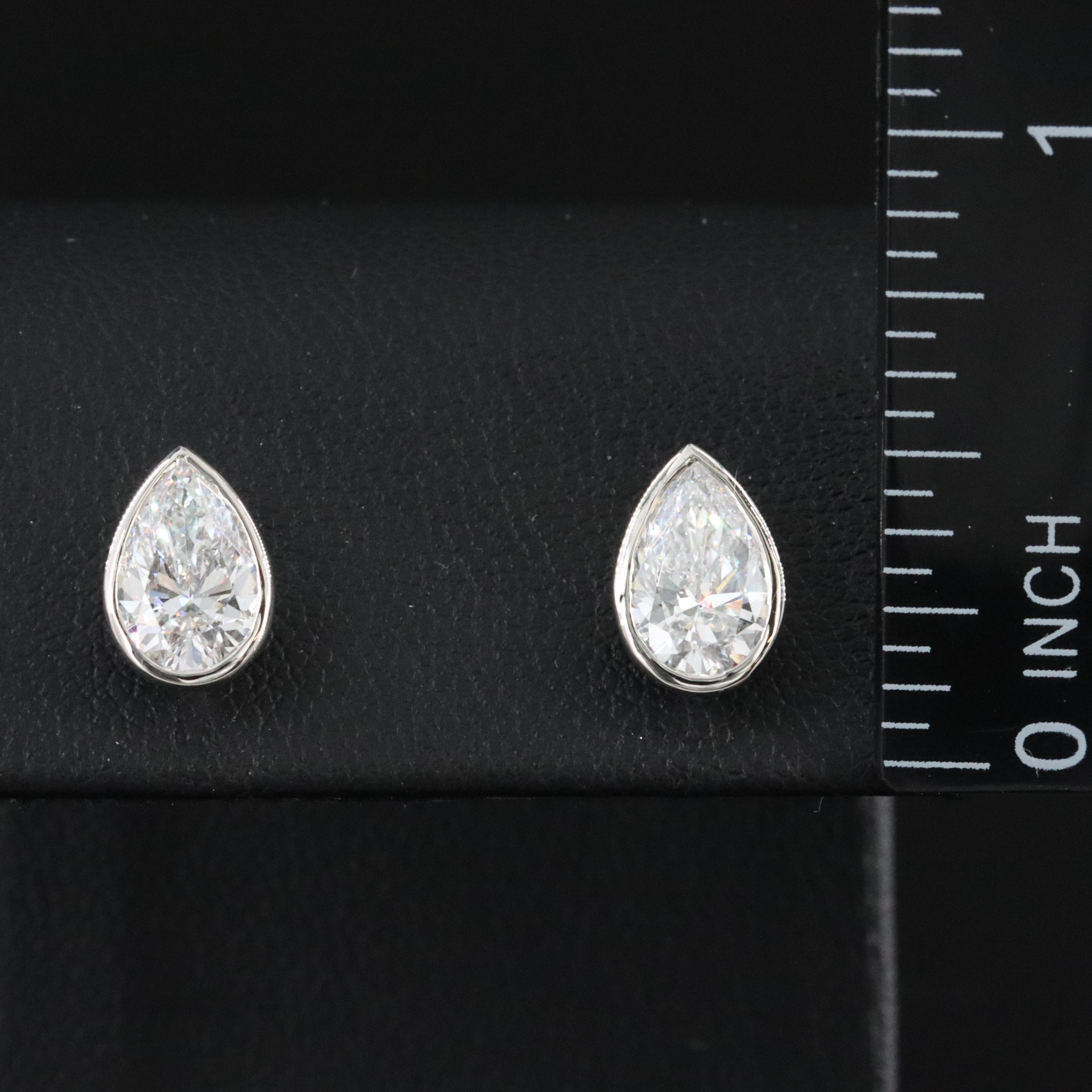 Platinum 2.03 CTW Lab Grown Diamond Stud Earrings with IGI Report