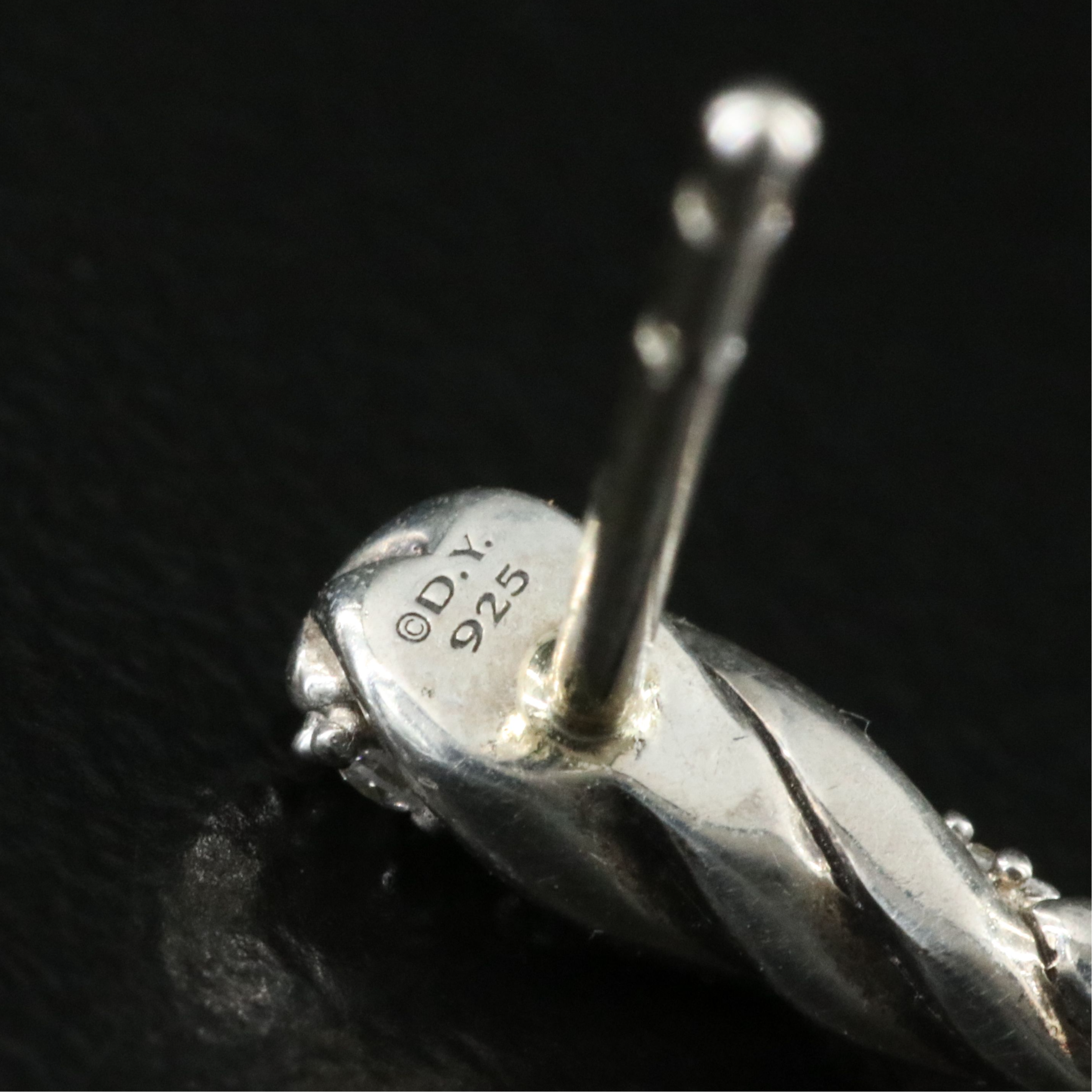 David Yurman Sterling 0.68 CTW Diamond Cable Drop Earrings