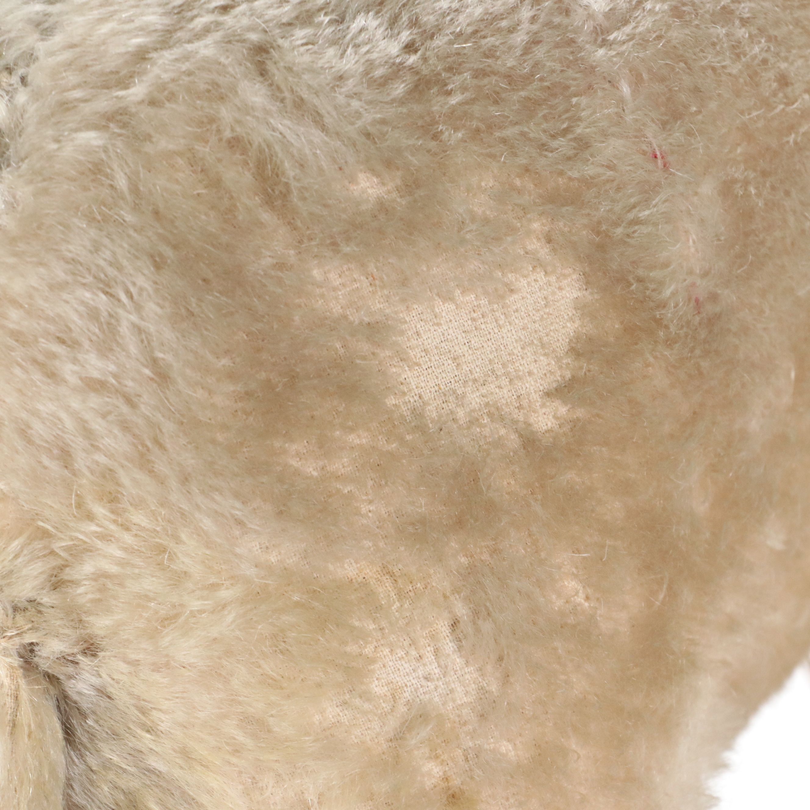 Steiff Mohair Elephant on Wheels Pull Toy, Mid-20th Century