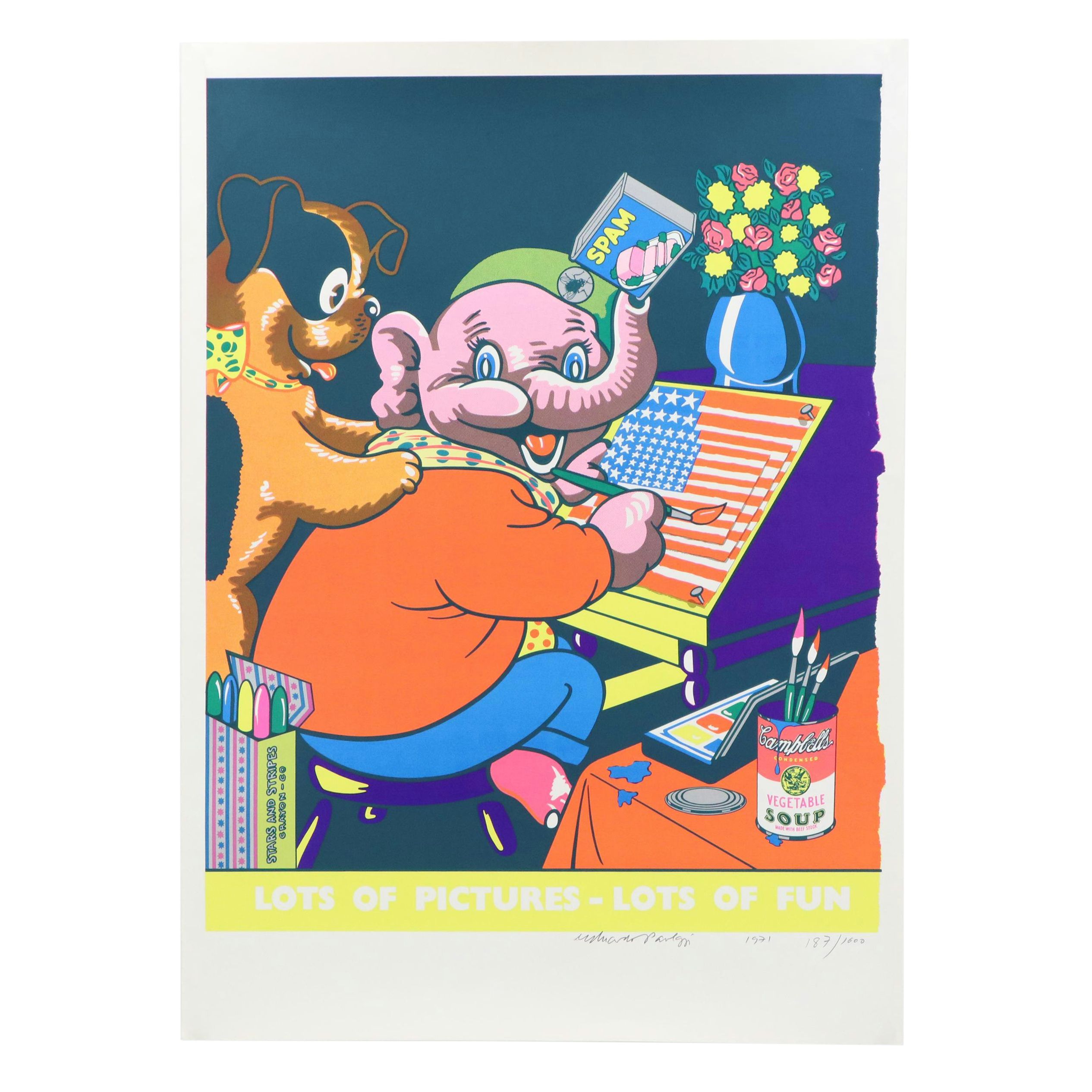 Eduardo Paolozzi Serigraph "Lots of Pictures - Lots of Fun," 1971