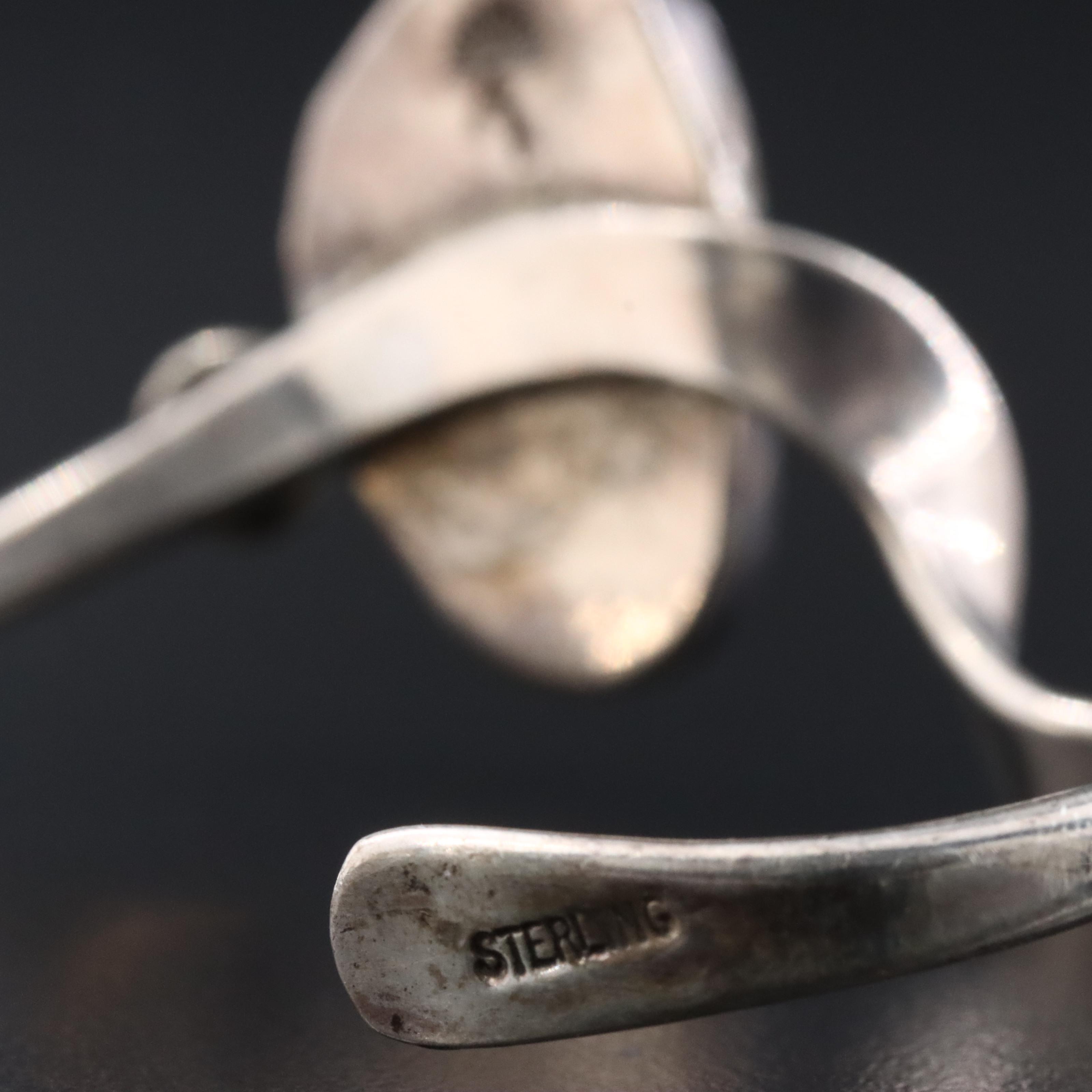 Richard Aguilar Santo Domingo Sterling Turquoise Cuff