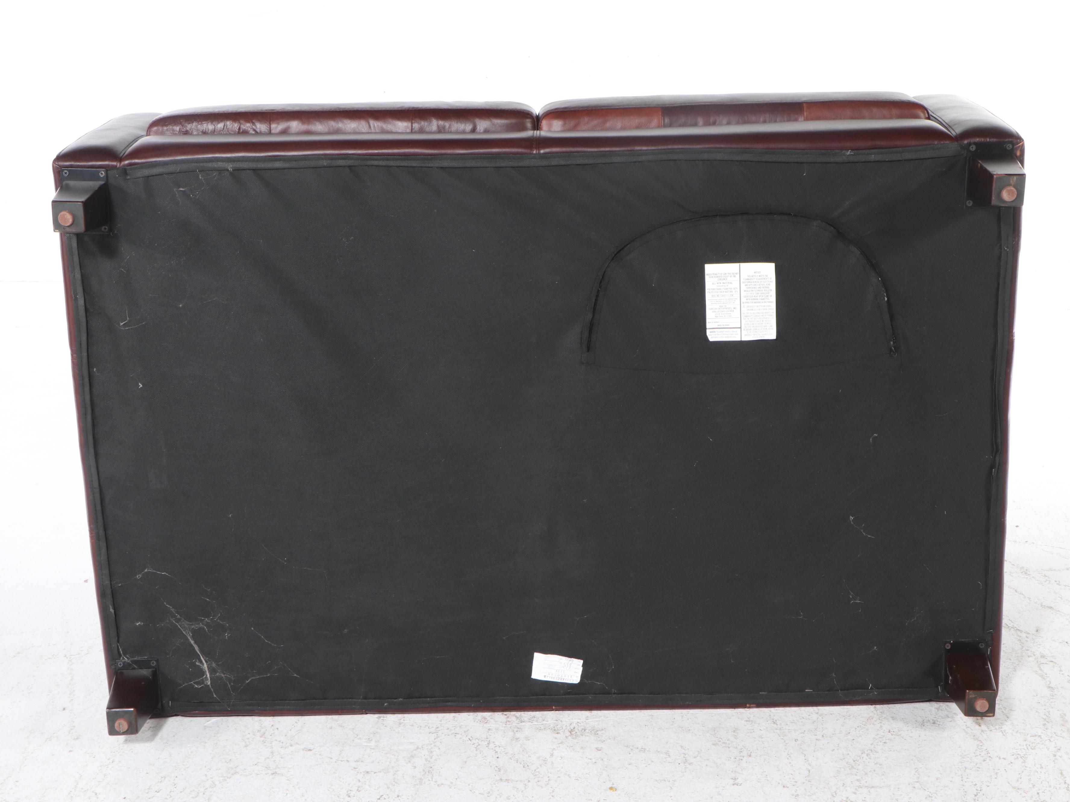 Sunton Enterprises Brown Ay Lazzaro Leather Tufted Loveseat