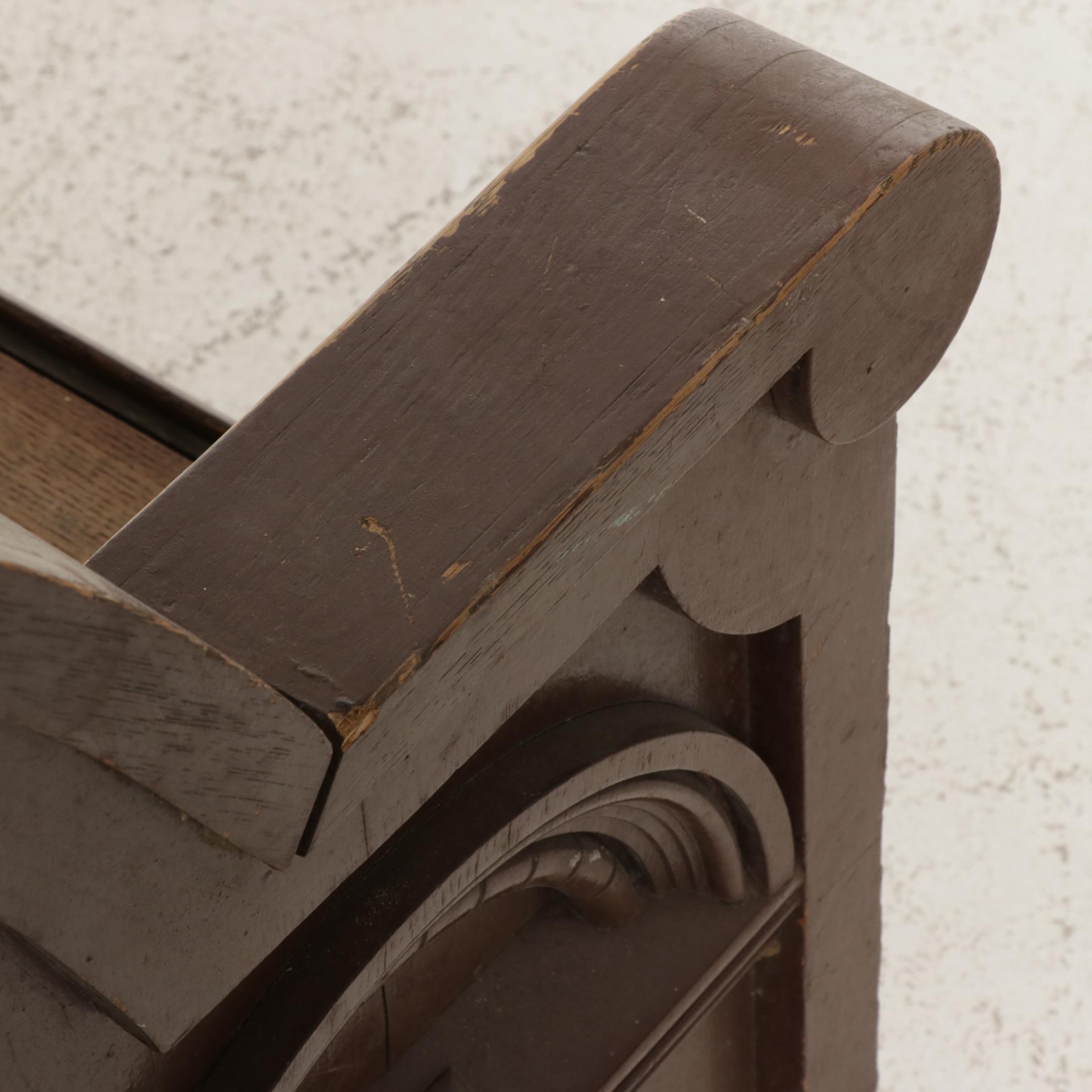 Painted Wood Church Pew, Mid to Late 20th Century