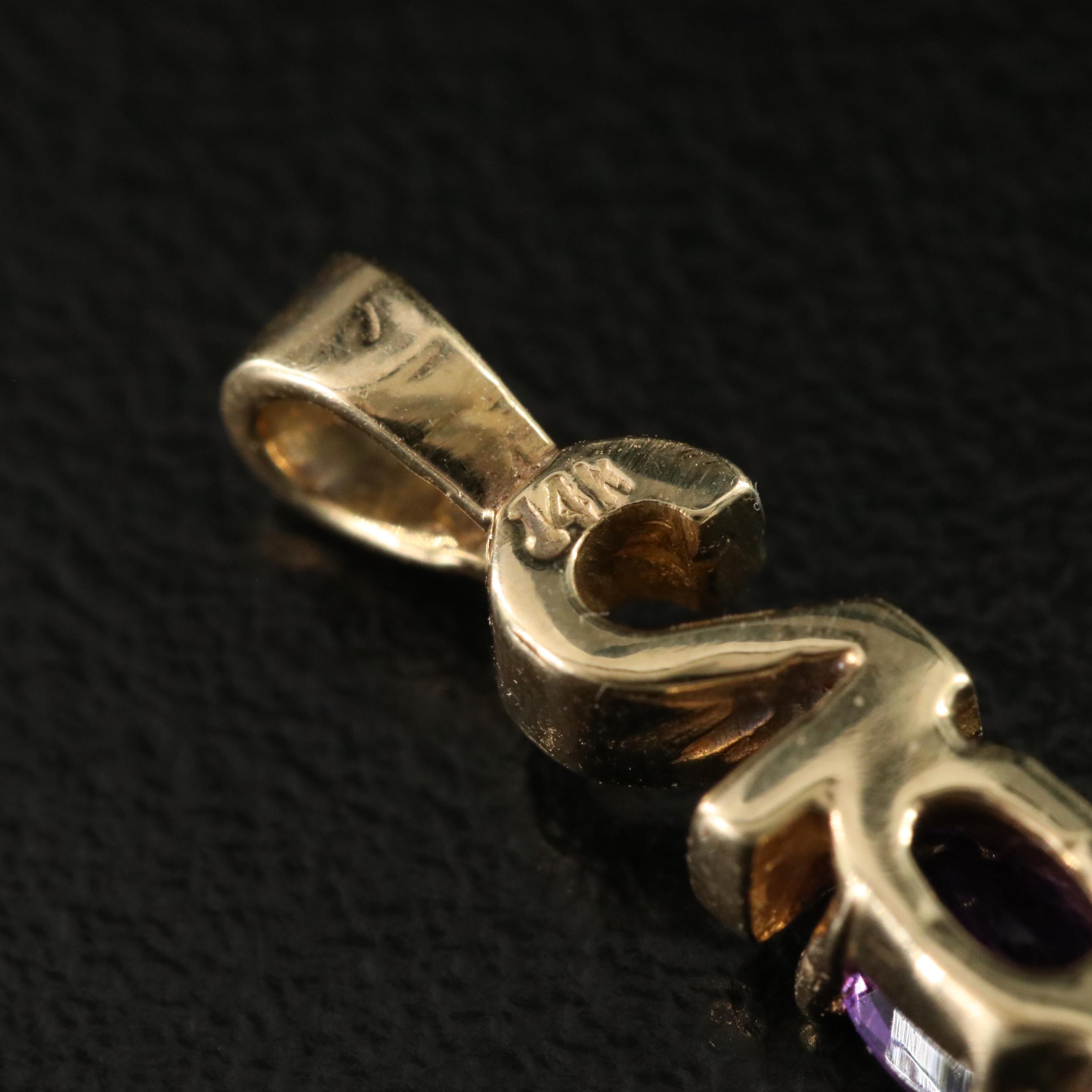14K Amethyst 2000 Pendant