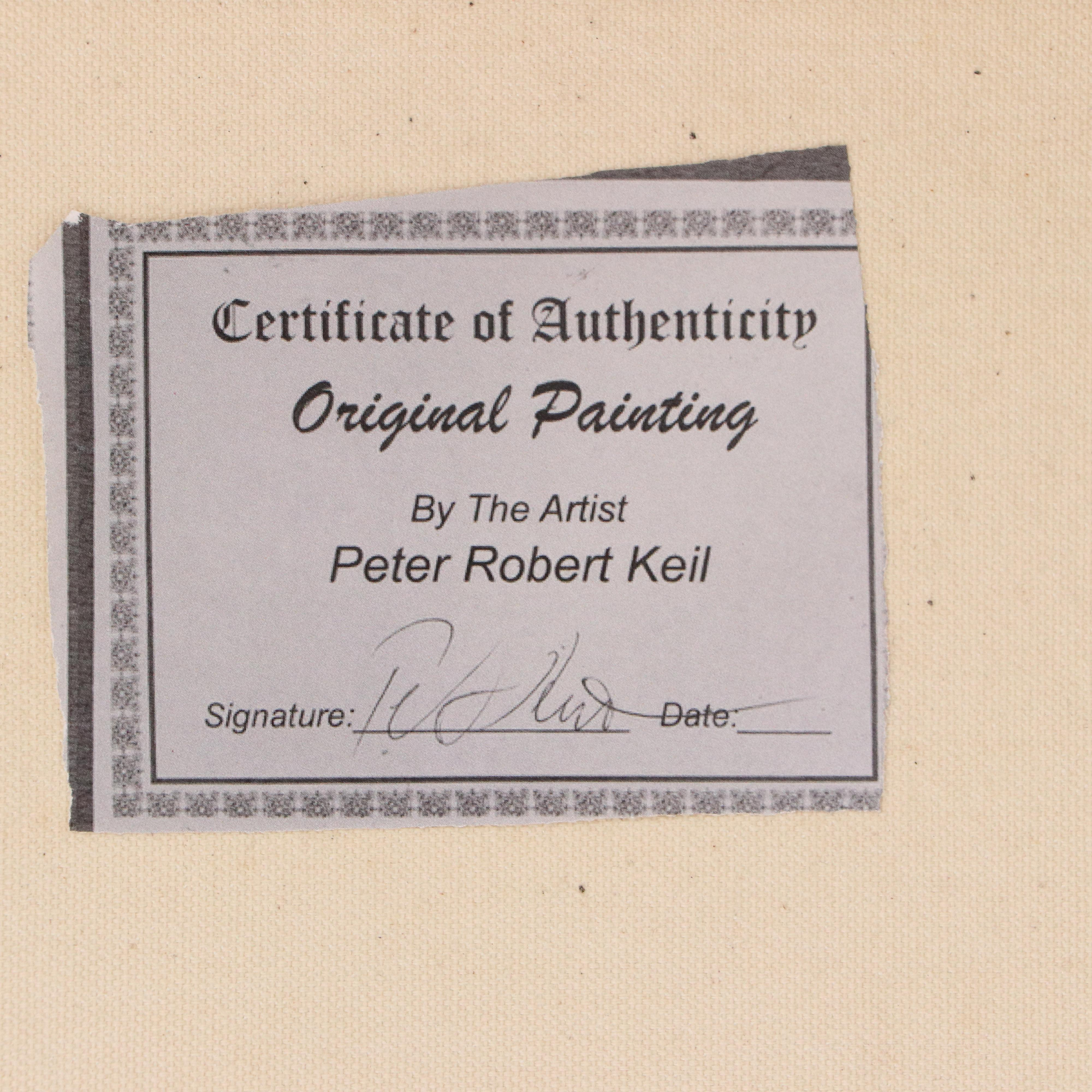 Peter Keil Abstract Expressionist Style Acrylic Painting, 2000