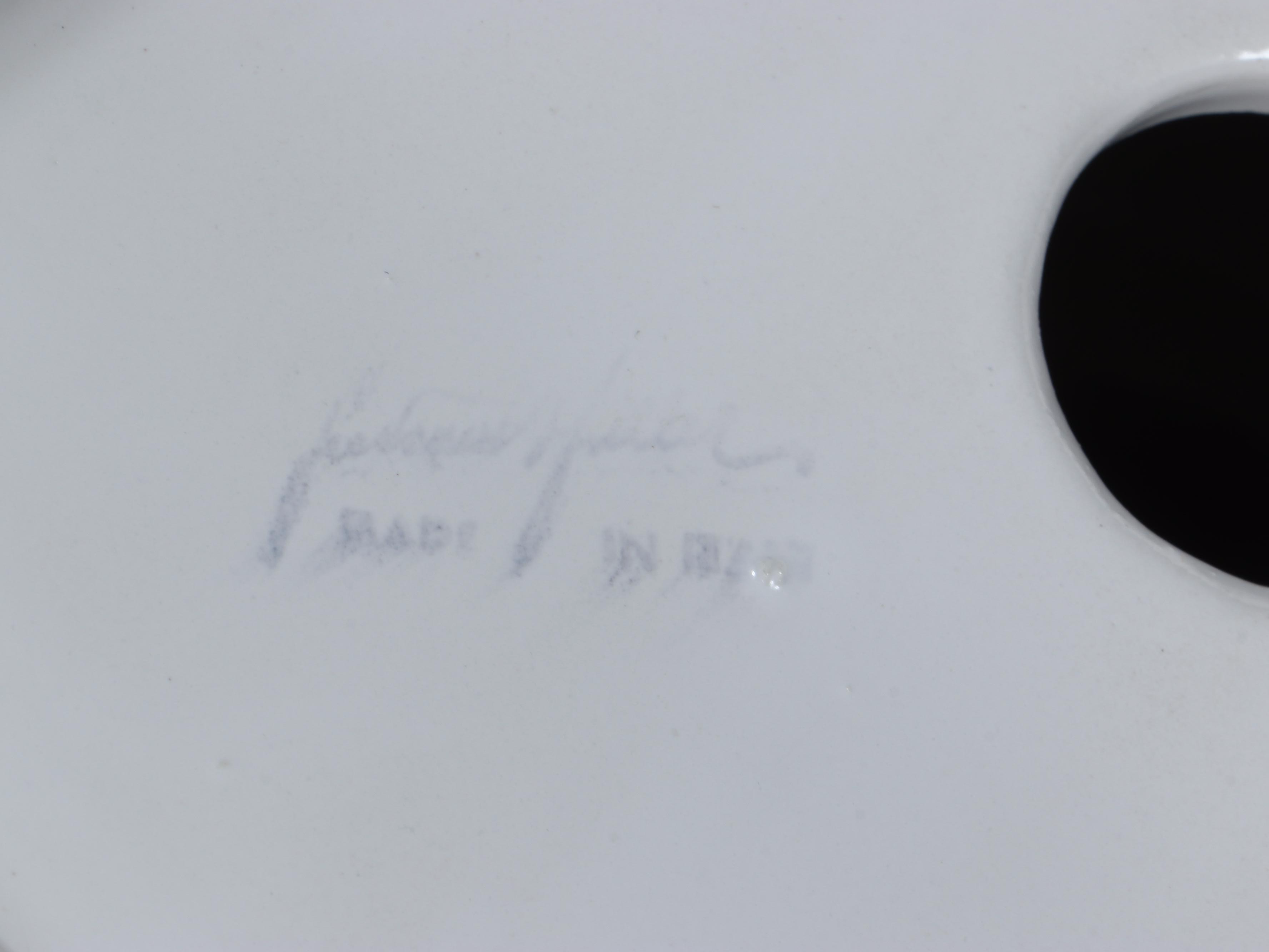 Italian Chinoiserie Blanc de Chine Majolica Seated Man with Bird