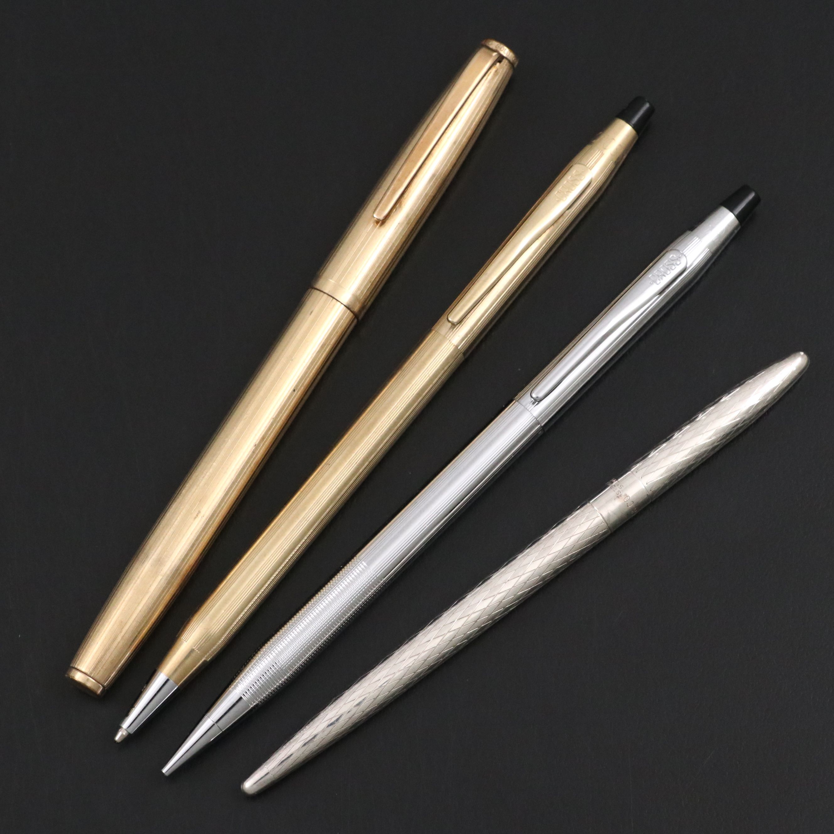 Tiffany & Co. Sterling Silver Pen, Cross Gold Plate Pen, and More Pens