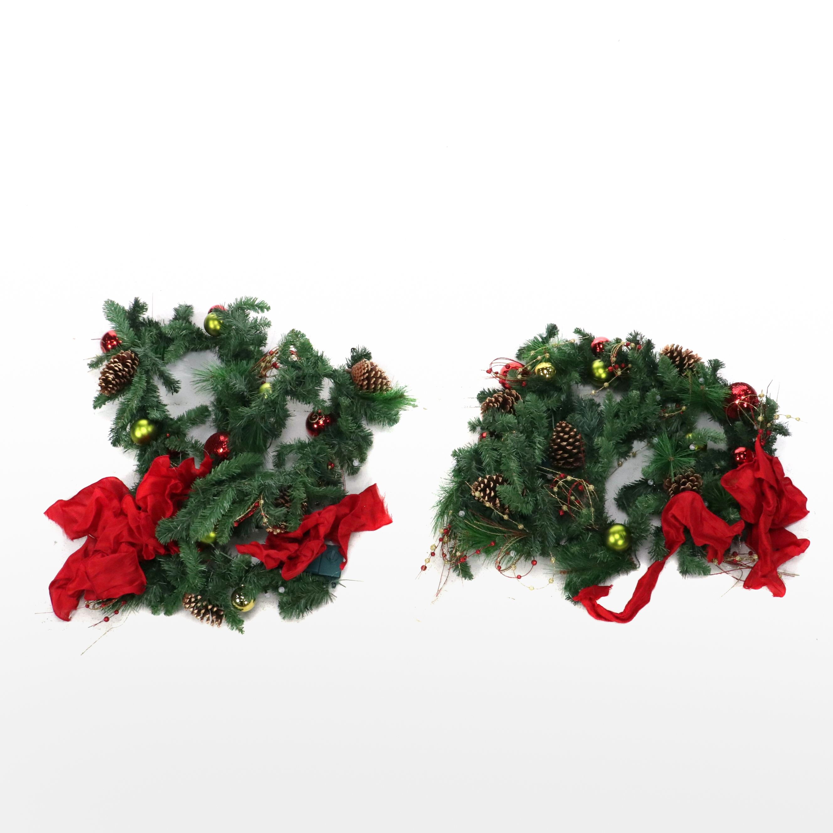 Christmas Artificial Pine Illuminated Garland