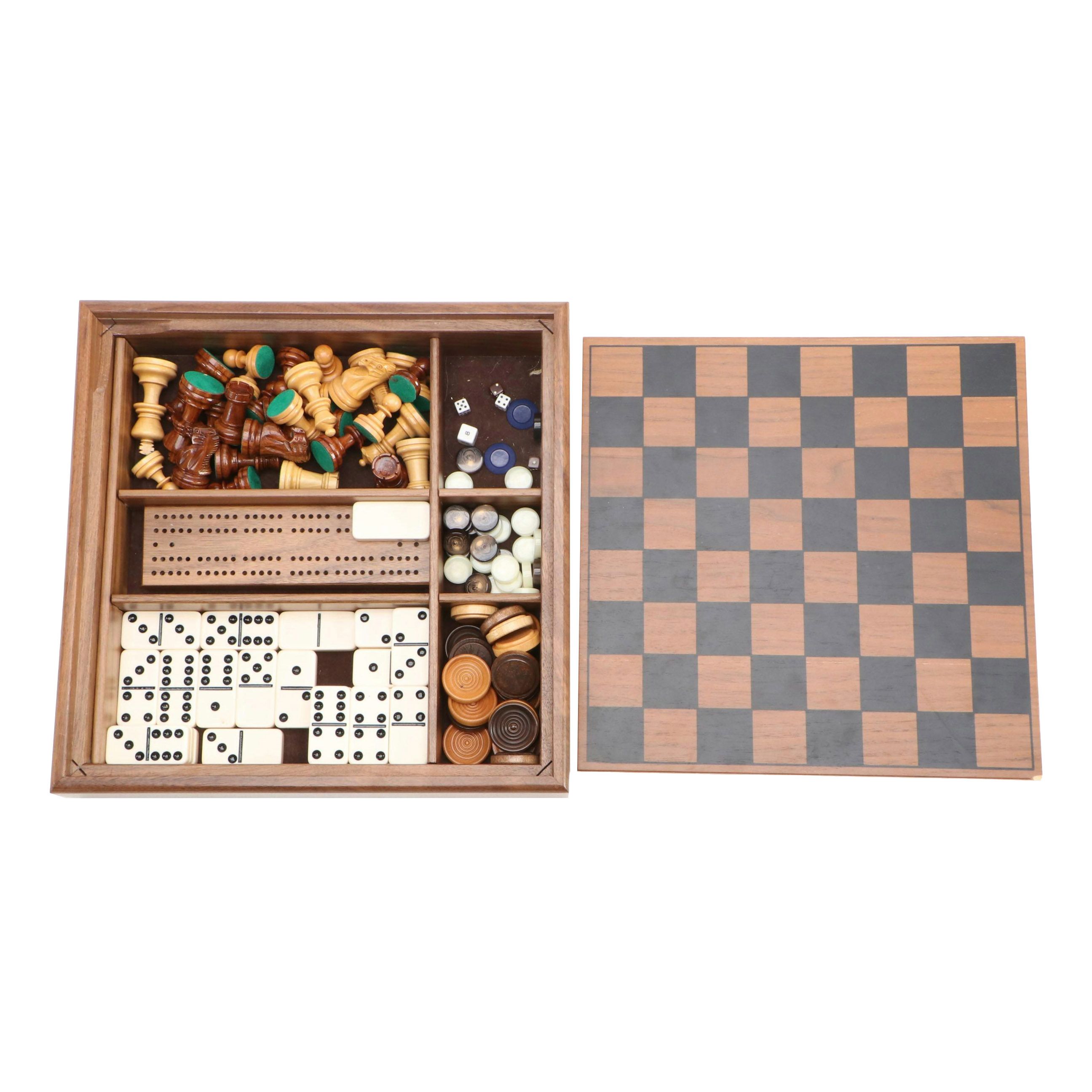 Drueke Wooden Game Board Set, Mid-20th Century