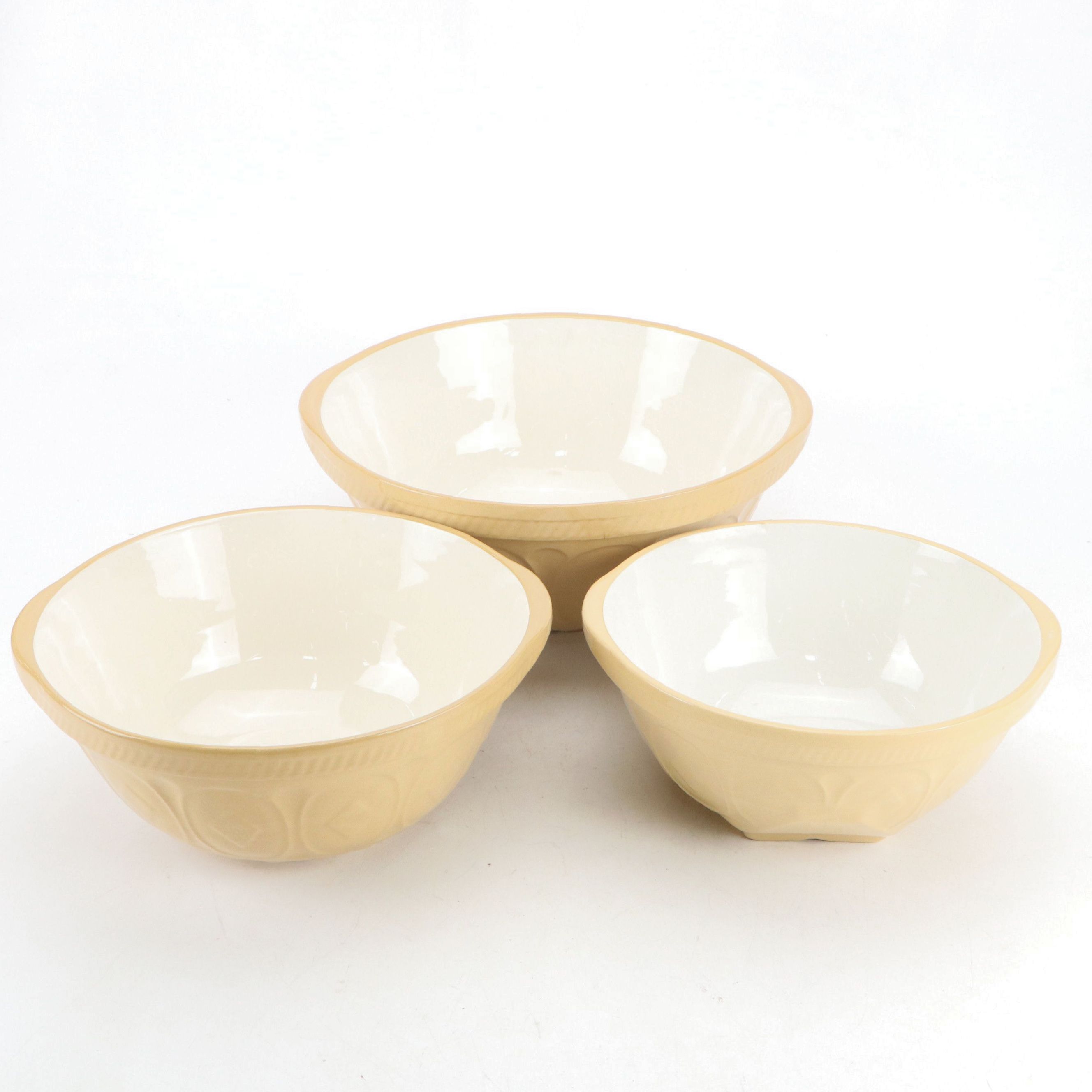 T.G. Green Gripstand Art Deco Style Earthenware Mixing Bowls, 20th Century