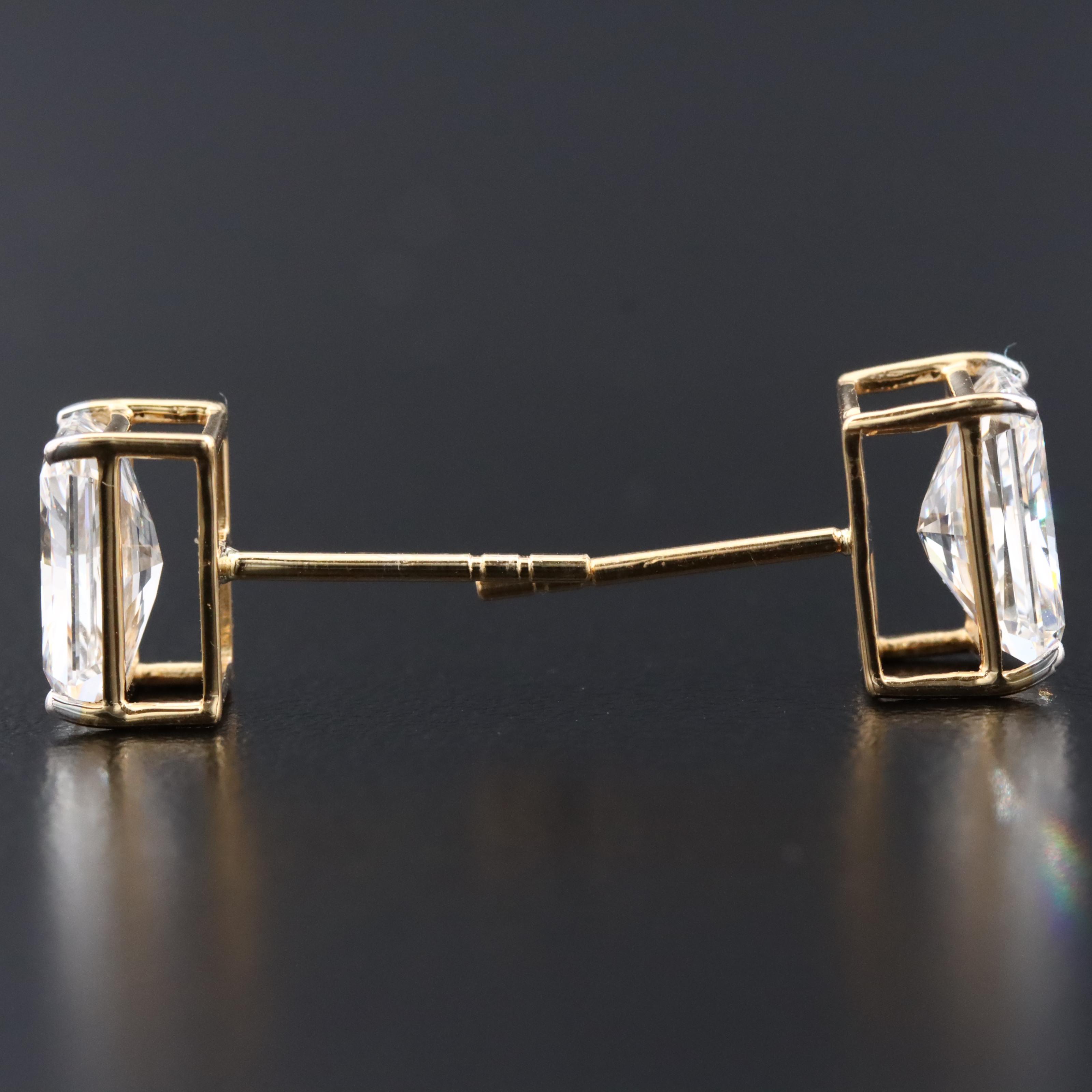 14K 3.70 CTW Lab Grown Diamond Stud Earrings with IGI Reports