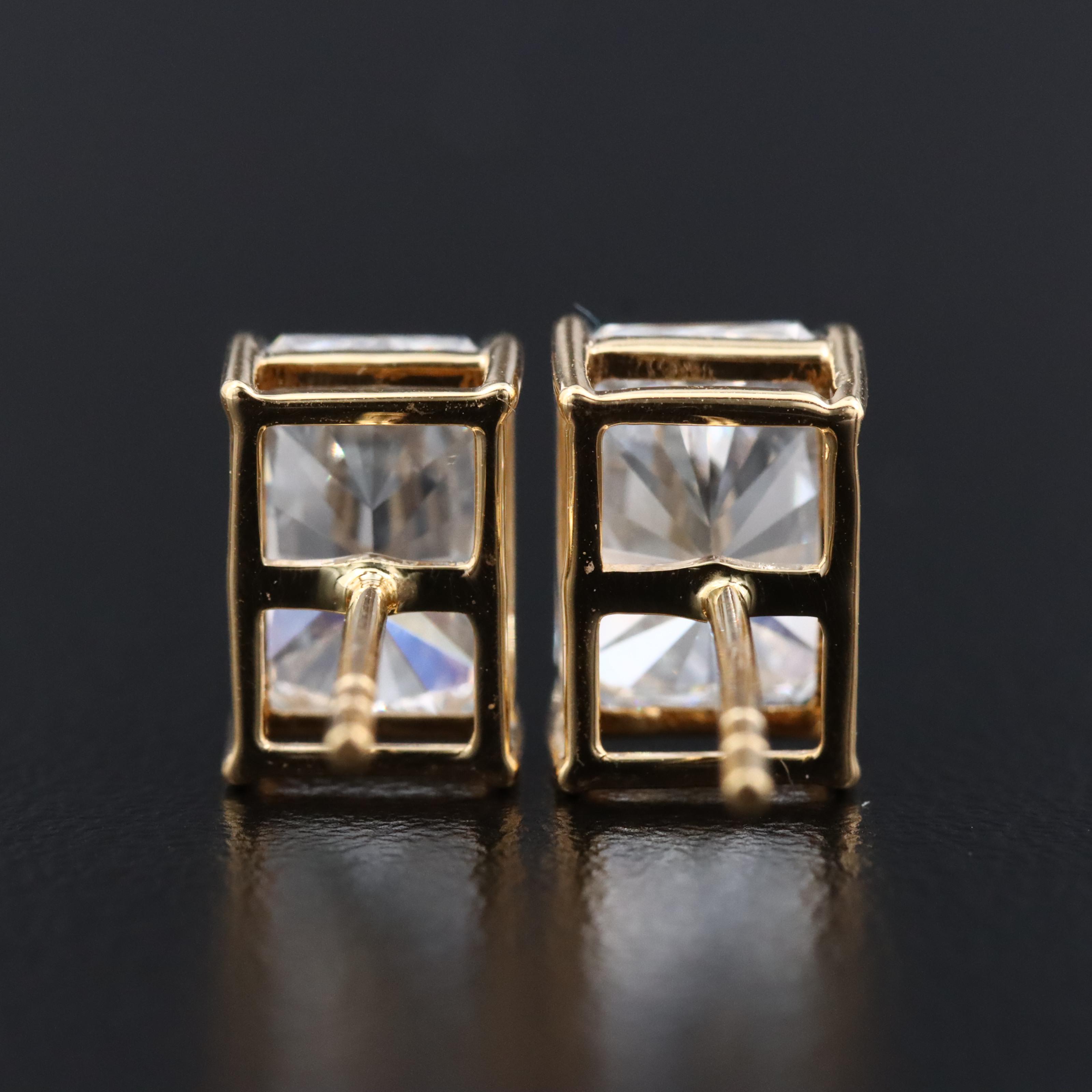 14K 3.70 CTW Lab Grown Diamond Stud Earrings with IGI Reports