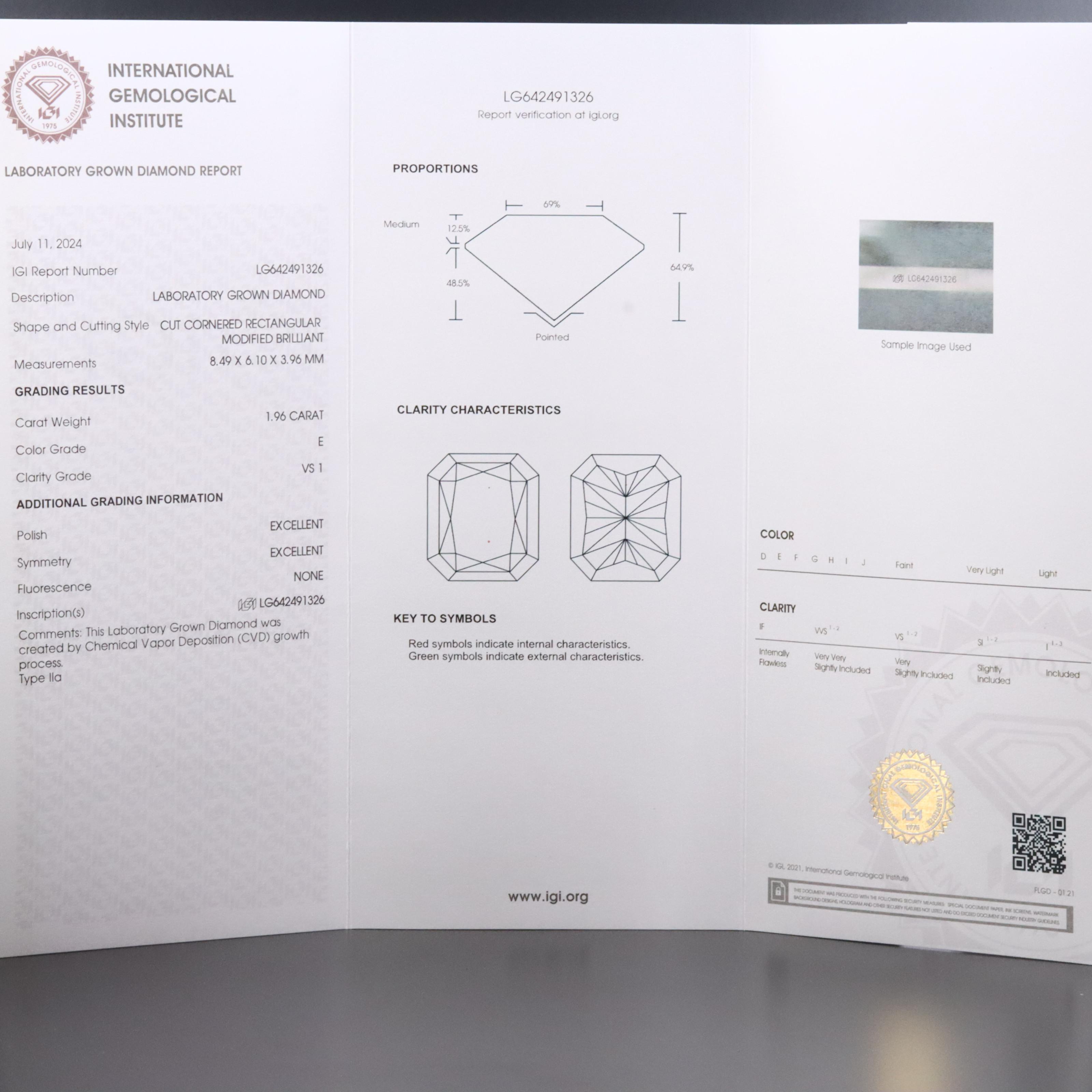 14K 3.70 CTW Lab Grown Diamond Stud Earrings with IGI Reports