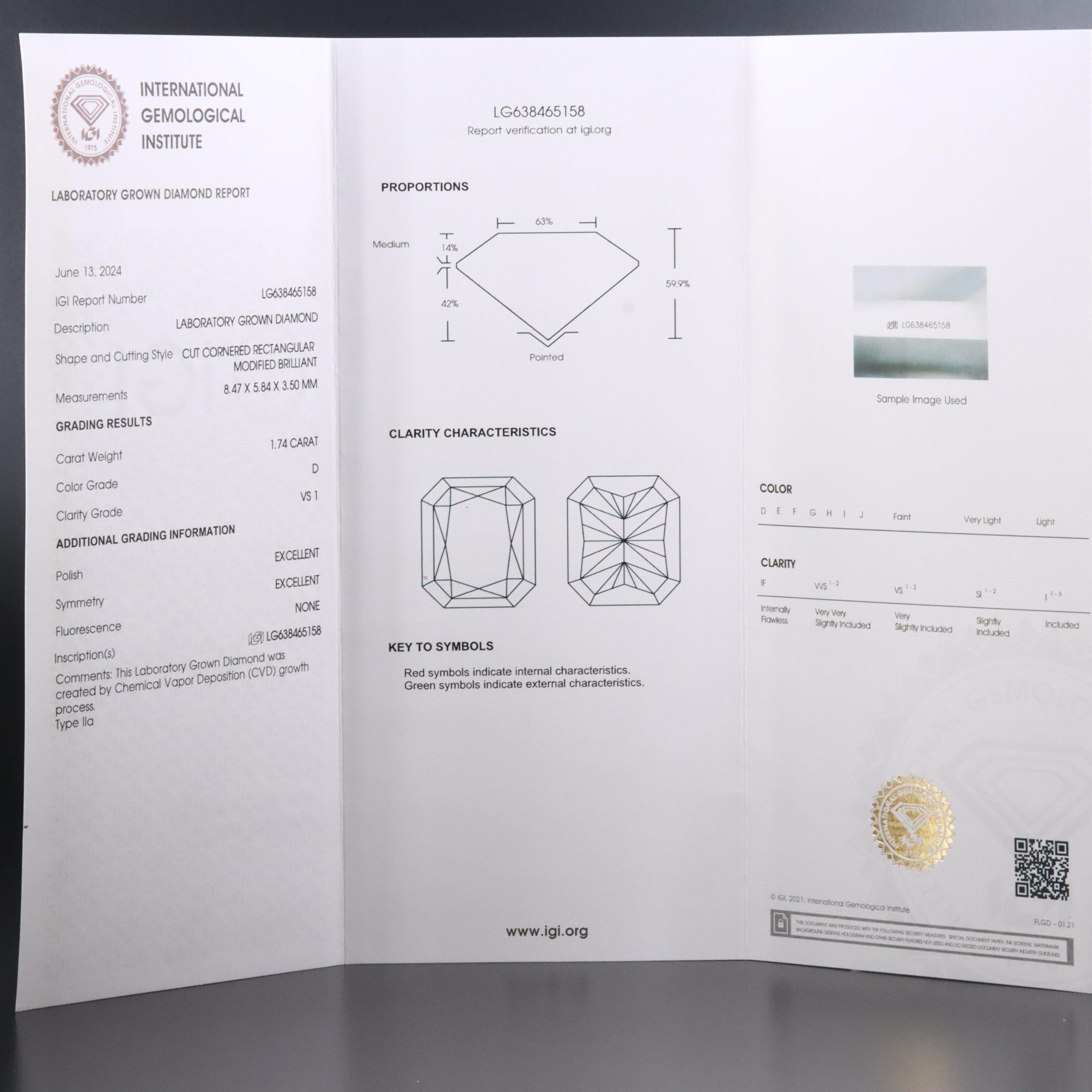 14K 3.70 CTW Lab Grown Diamond Stud Earrings with IGI Reports