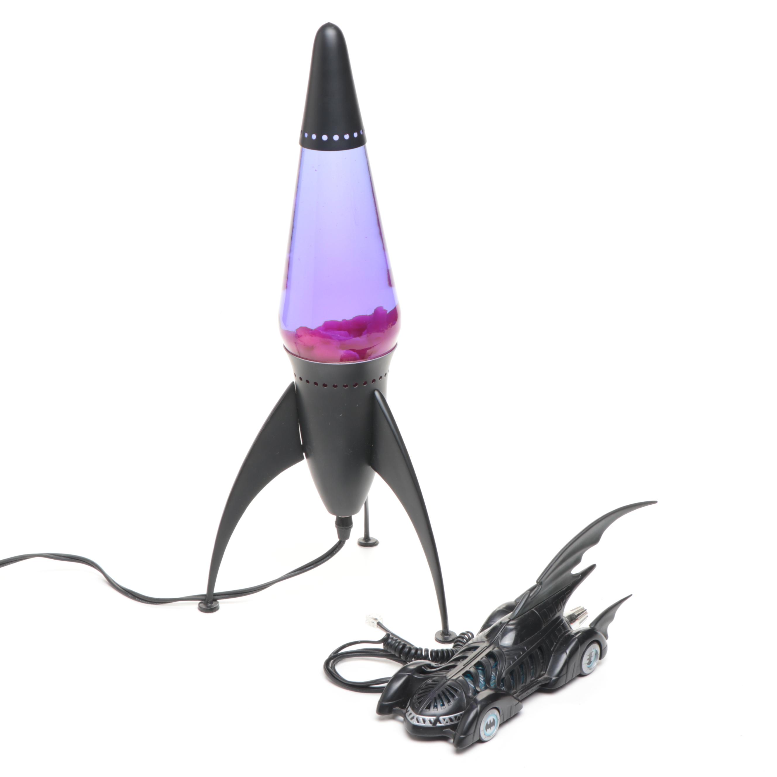 DC Comics Micro Games of America Batmobile Phone with Lava Lamp