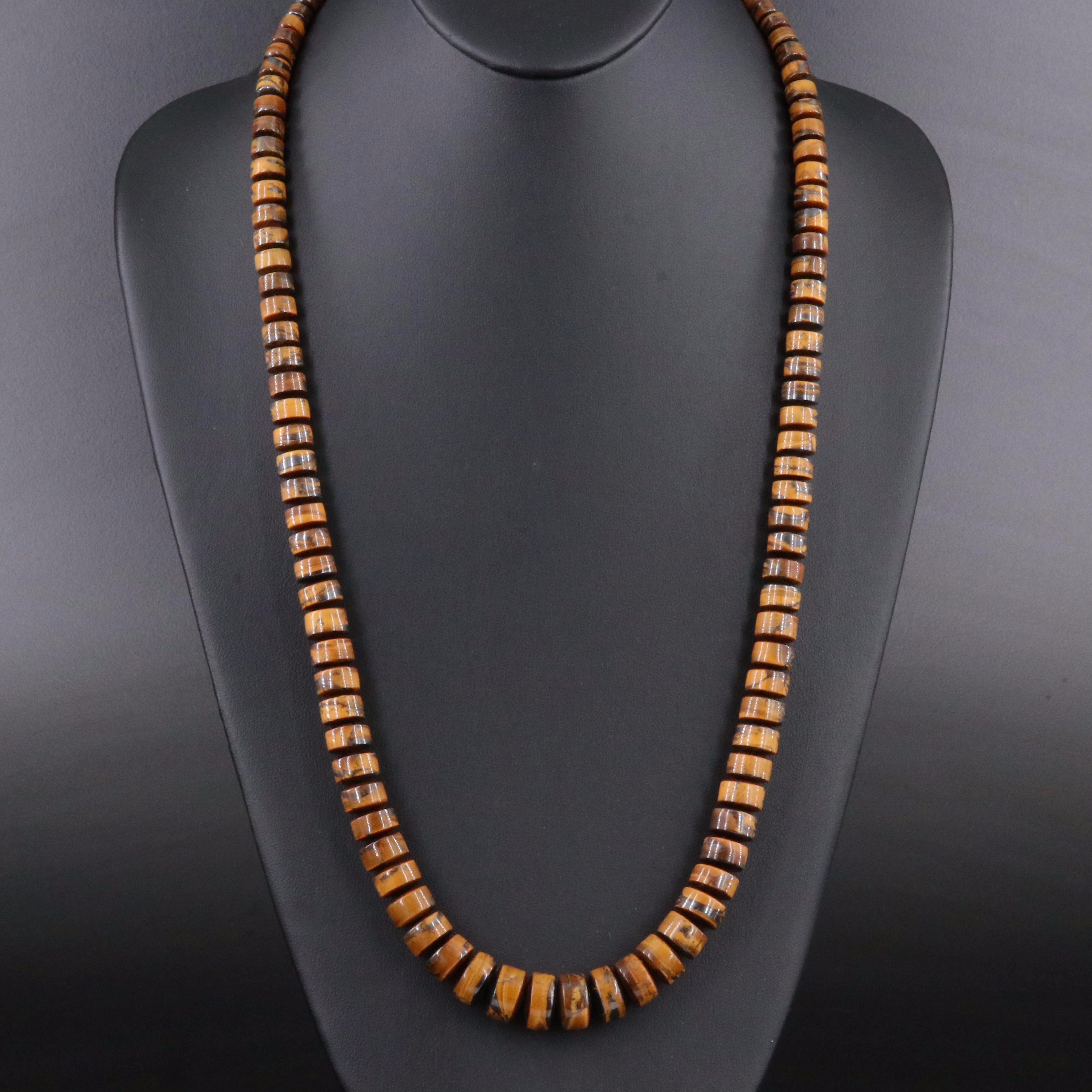 900 Silver Tiger's Eye Necklace