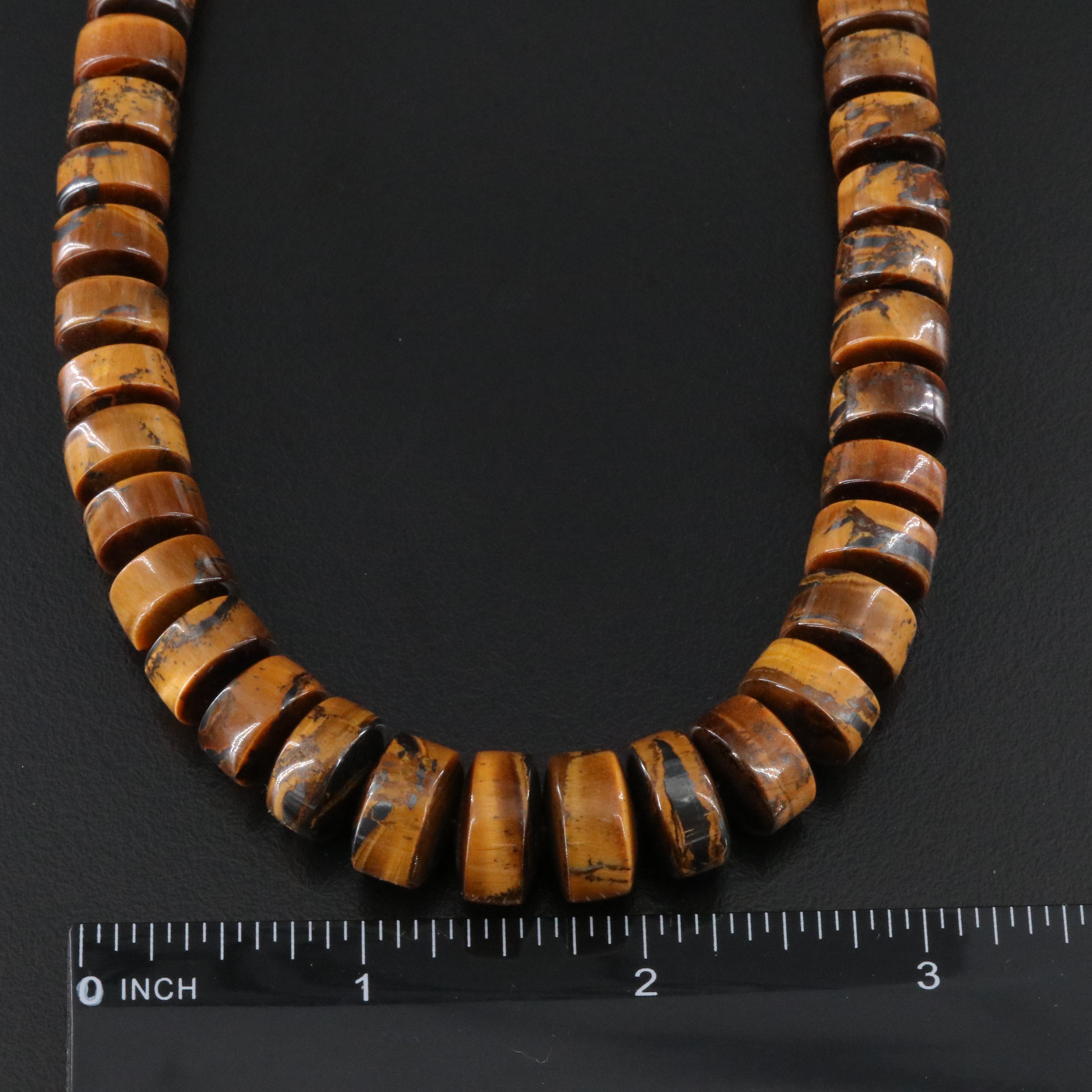 900 Silver Tiger's Eye Necklace