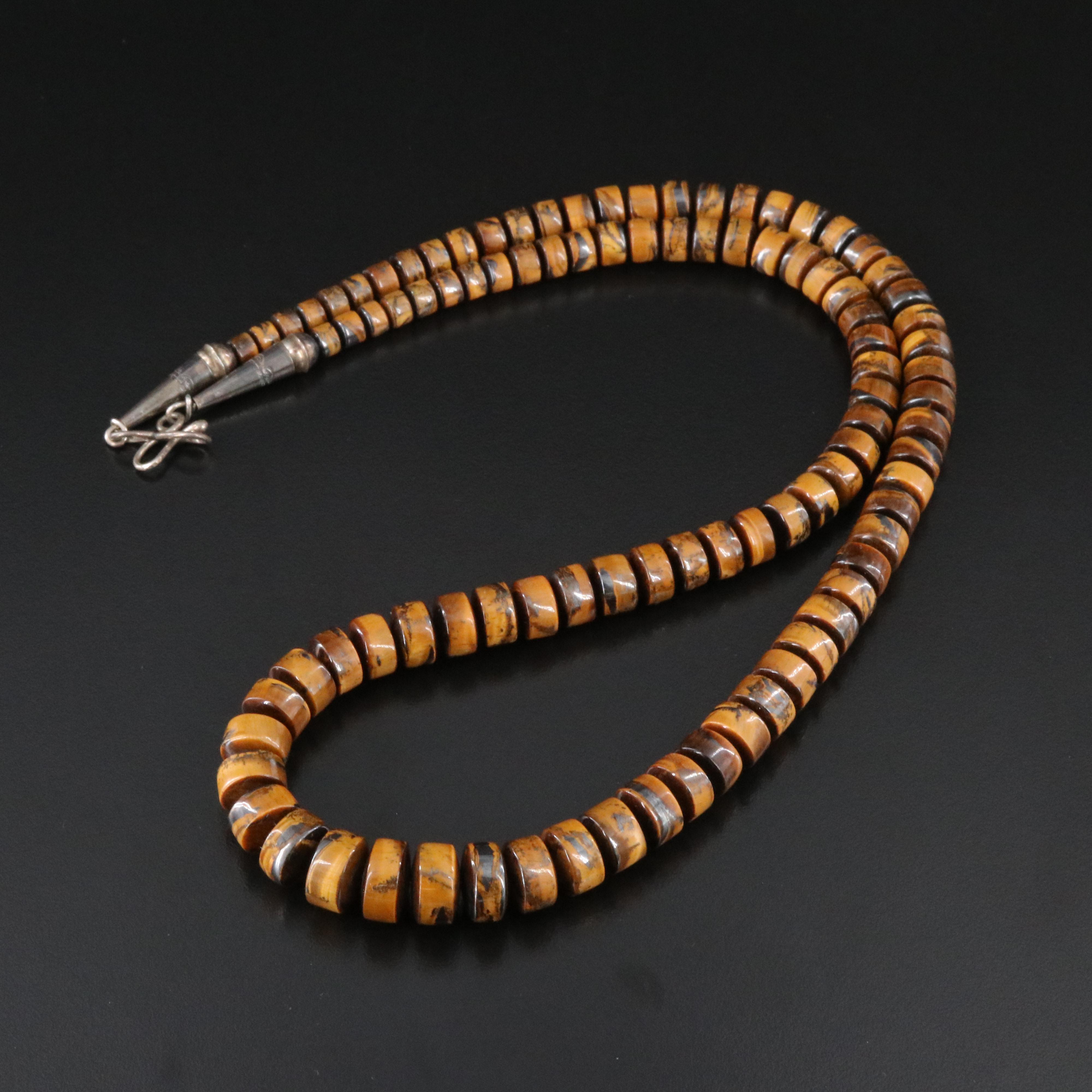900 Silver Tiger's Eye Necklace