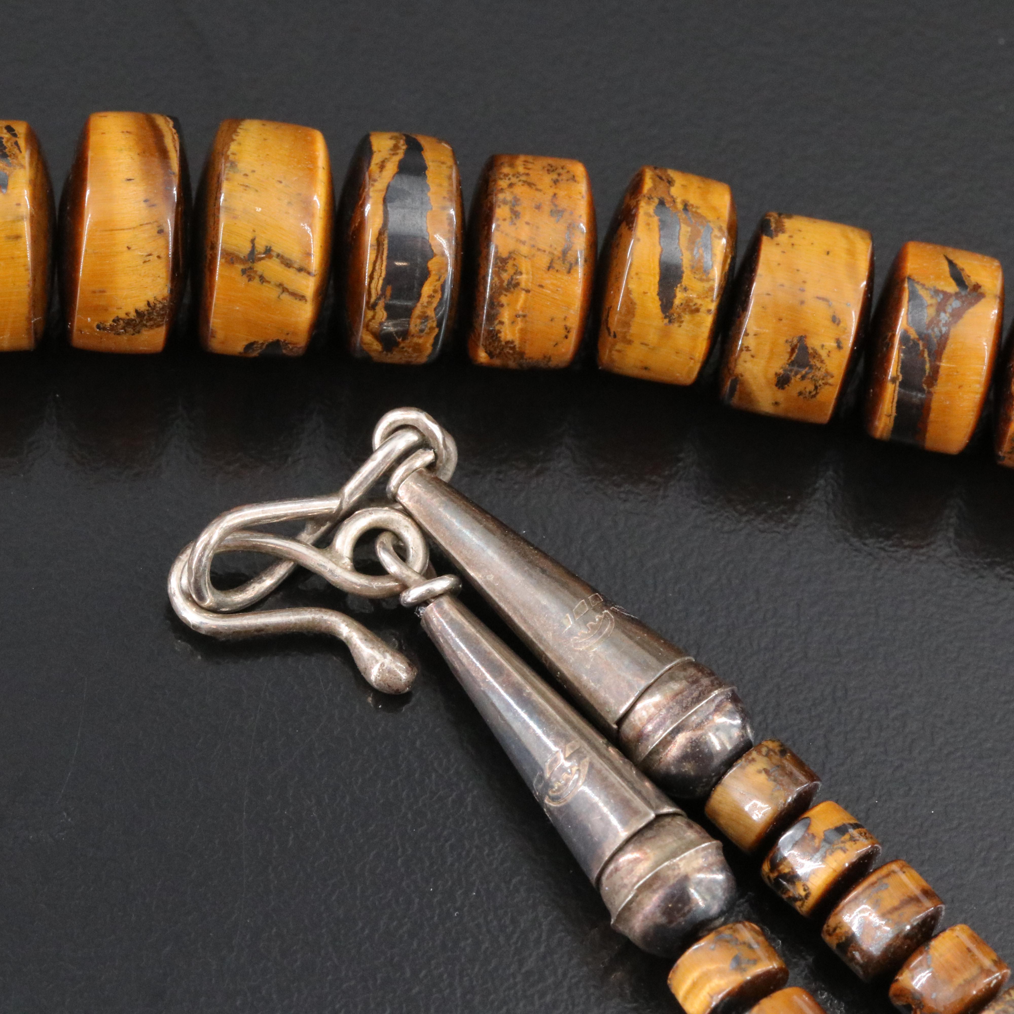 900 Silver Tiger's Eye Necklace