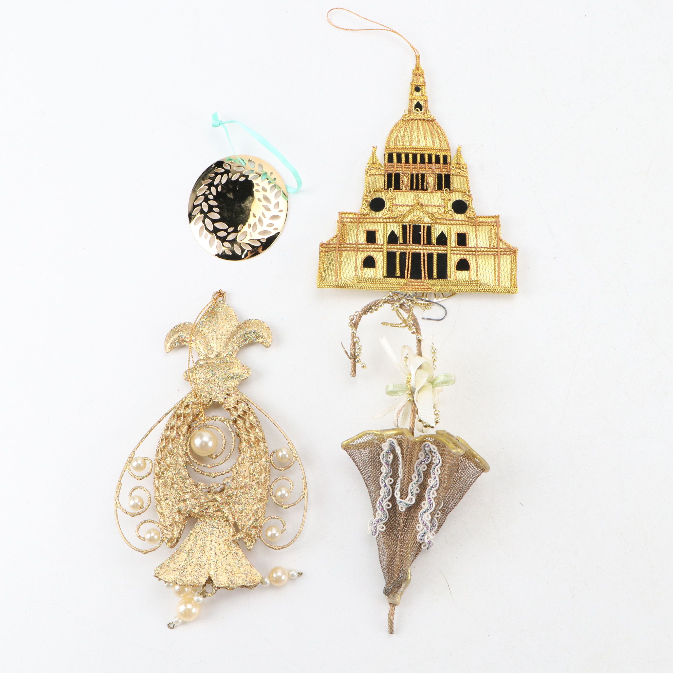 Fabric, Glass, Metal, and More Christmas Tree Ornaments