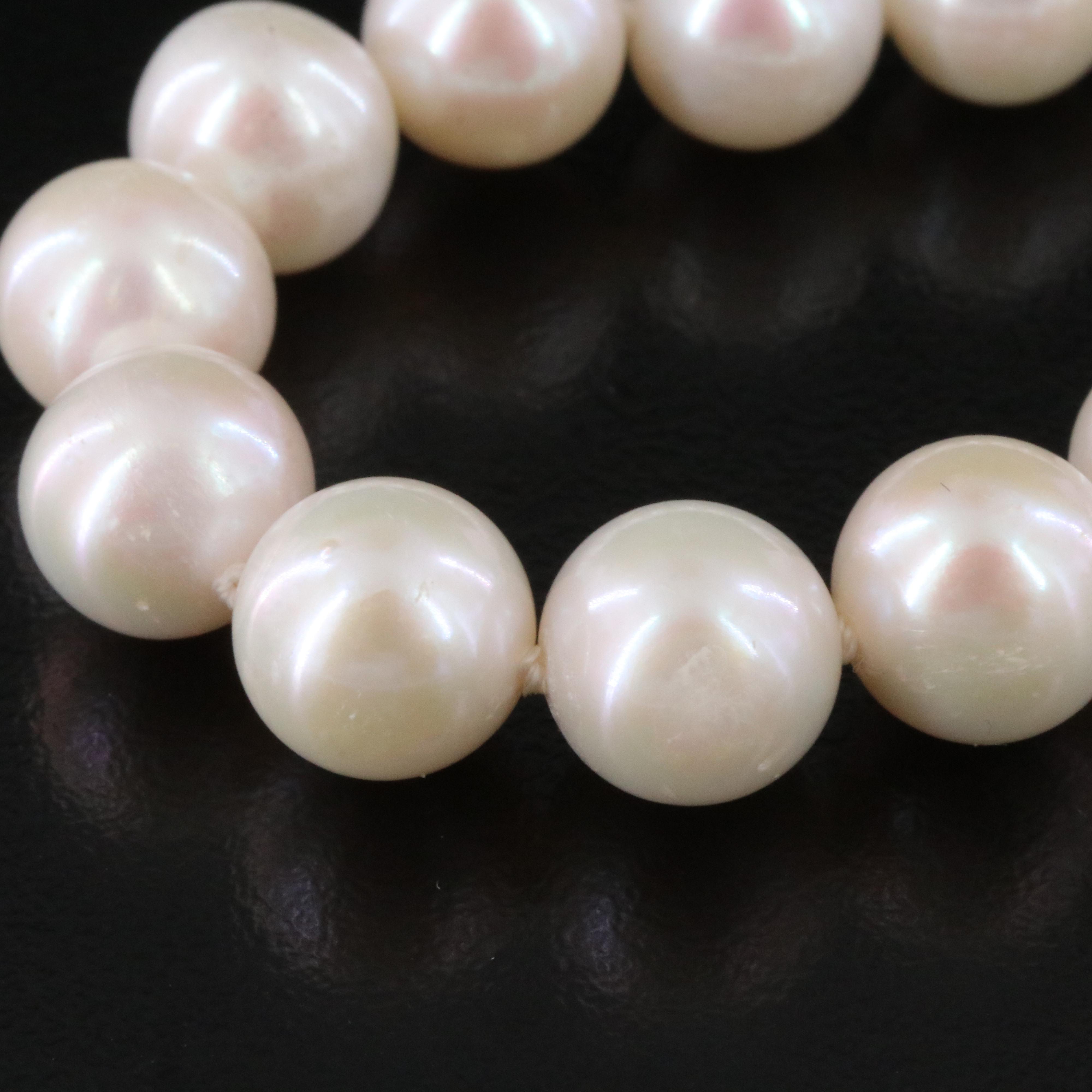 Pearl Necklace with 14K Clasp