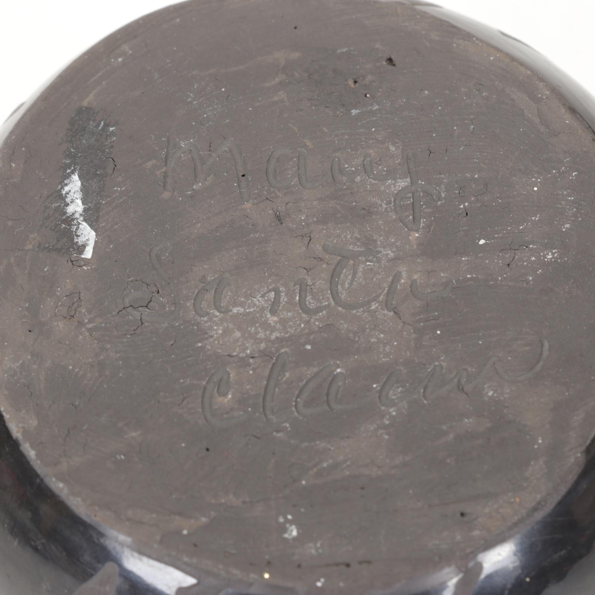 Santa Clara Pueblo Blackware Pottery Set Includes Wedding Vase and More