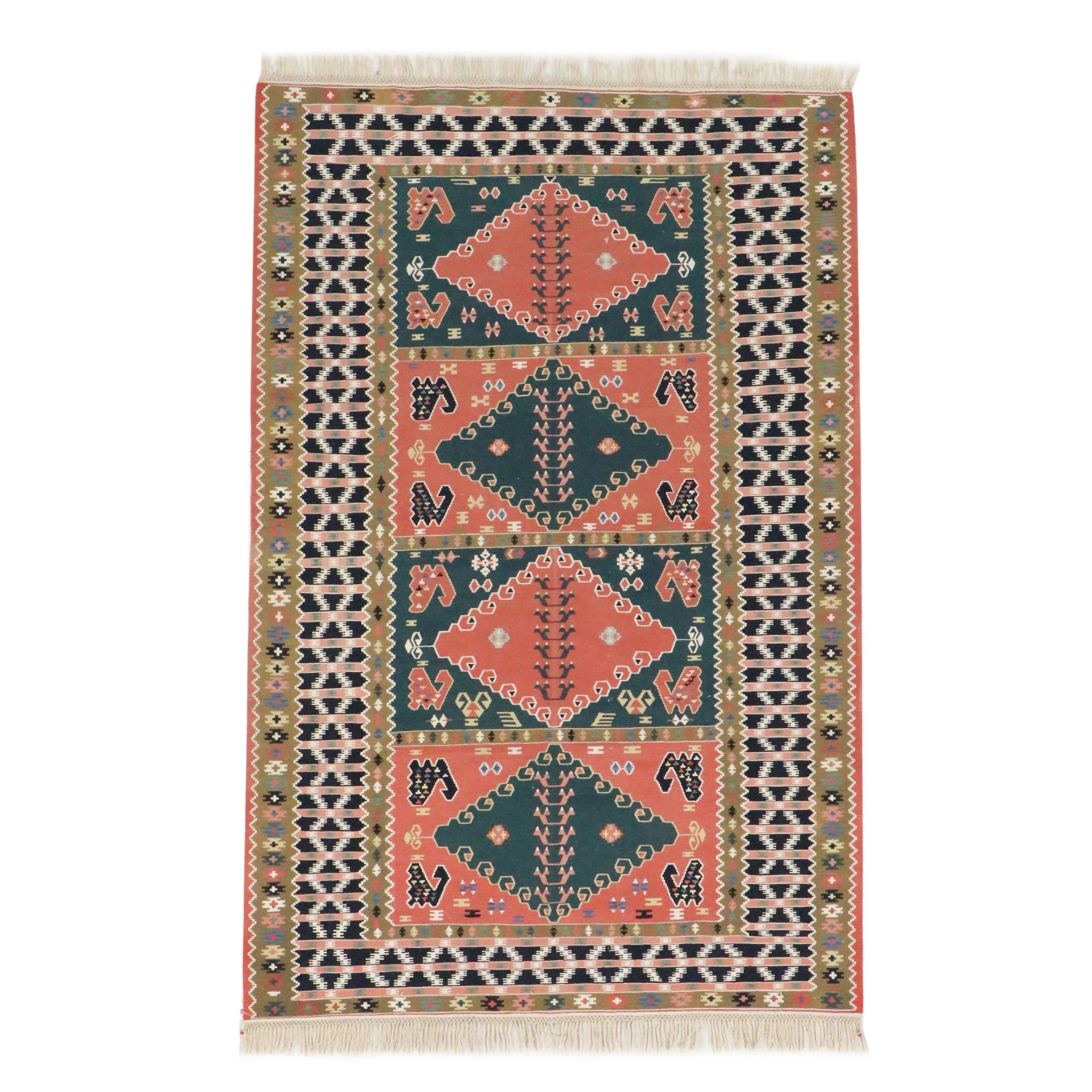 6'1 x 9'8 Handwoven Turkish Kilim Area Rug