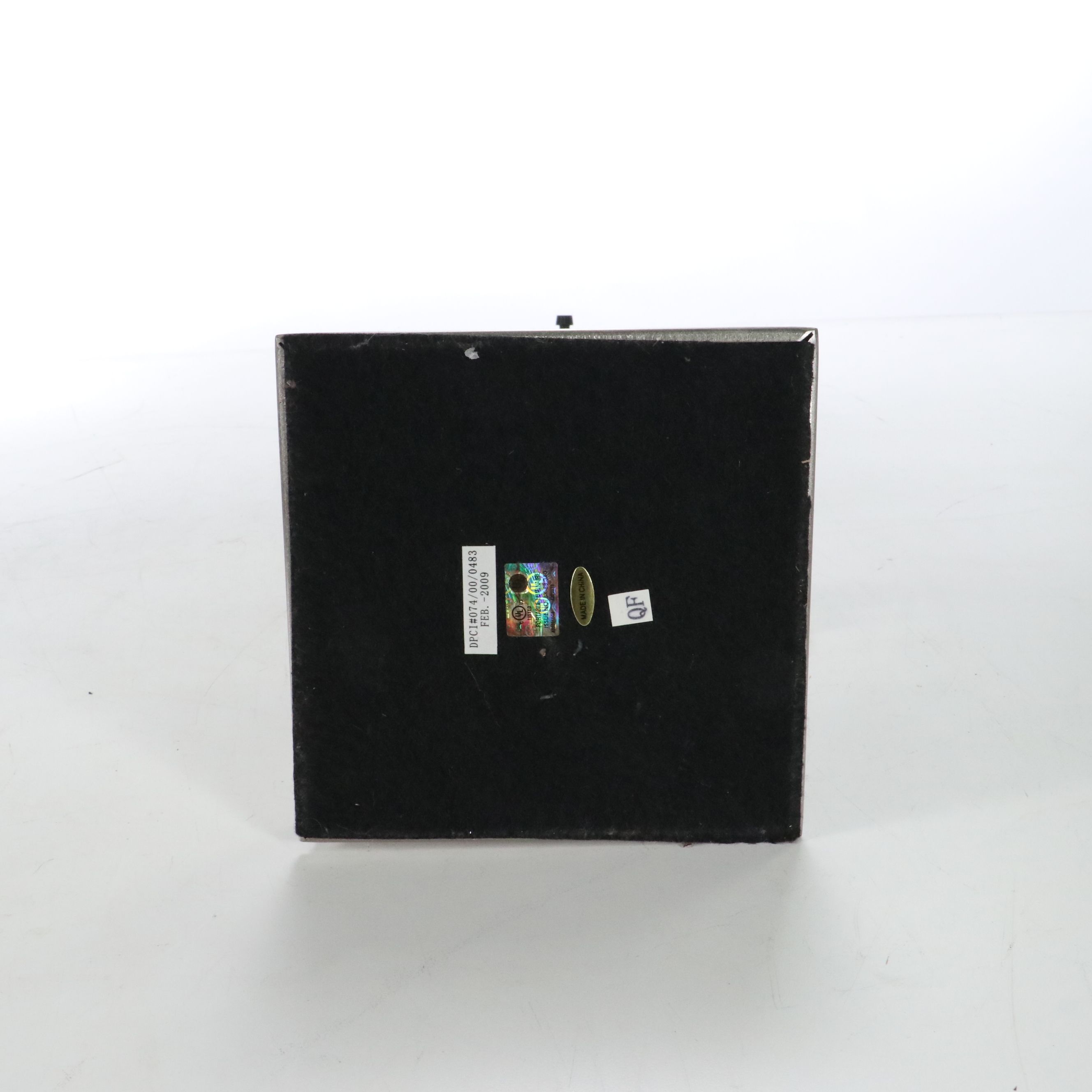 Brushed Brass Table Lamp with Red Satin Shade, and Brushed Nickle Table Lamp