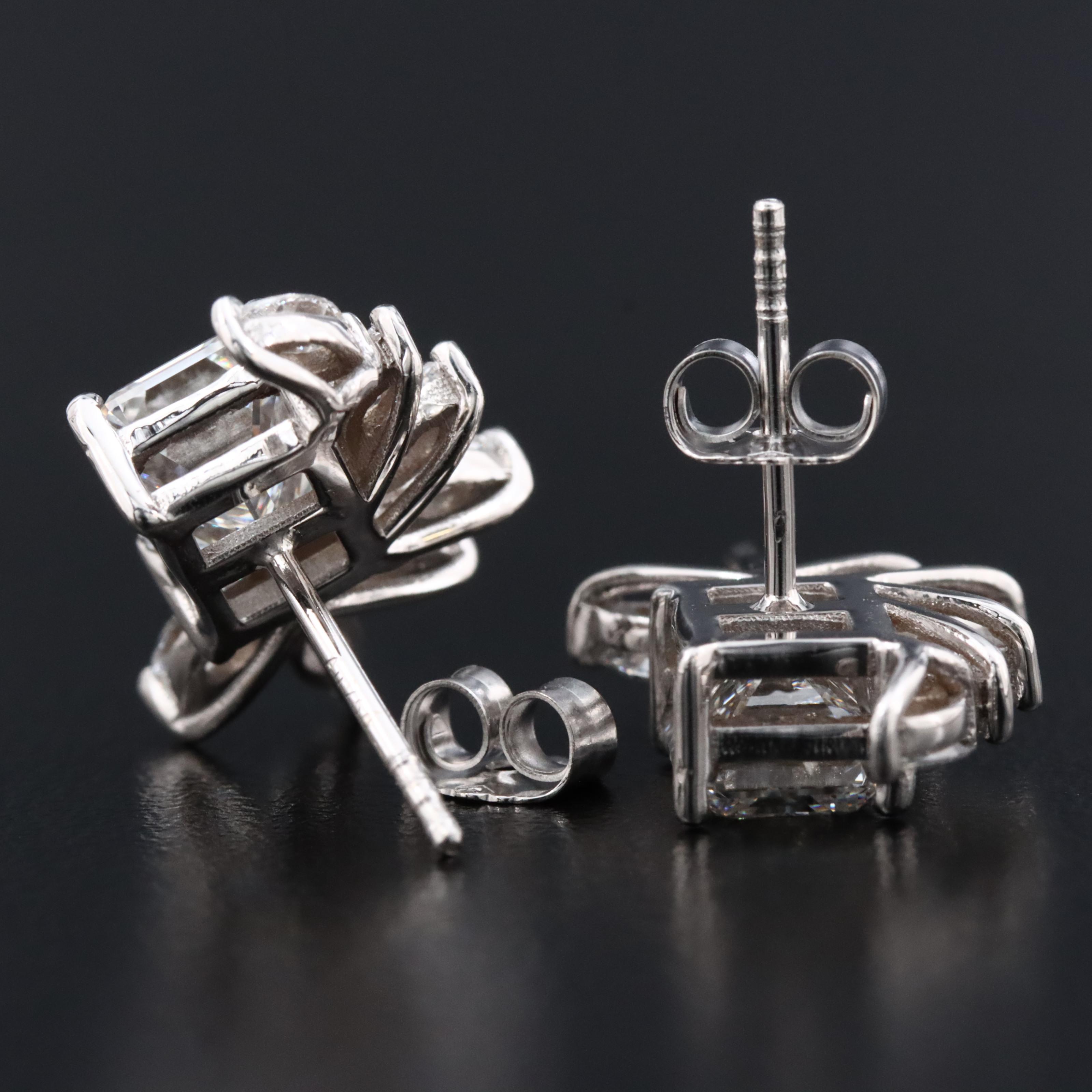 18K 4.59 CTW Lab Grown Diamond Earrings with IGI Reports