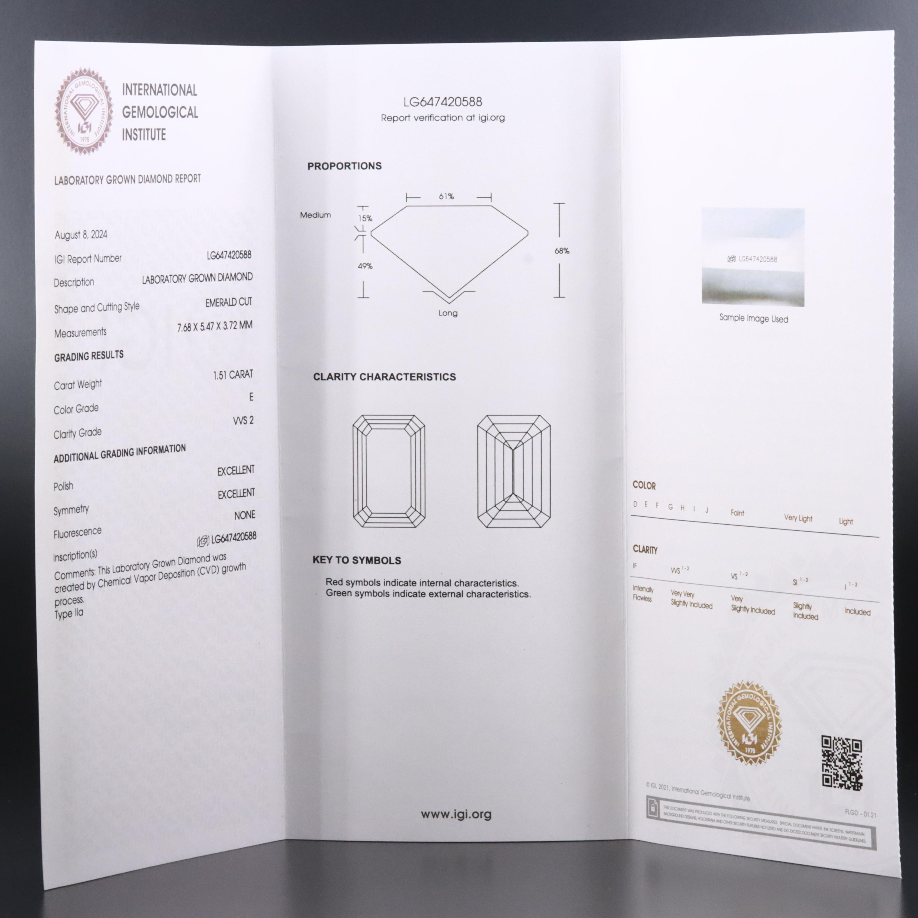 18K 4.59 CTW Lab Grown Diamond Earrings with IGI Reports