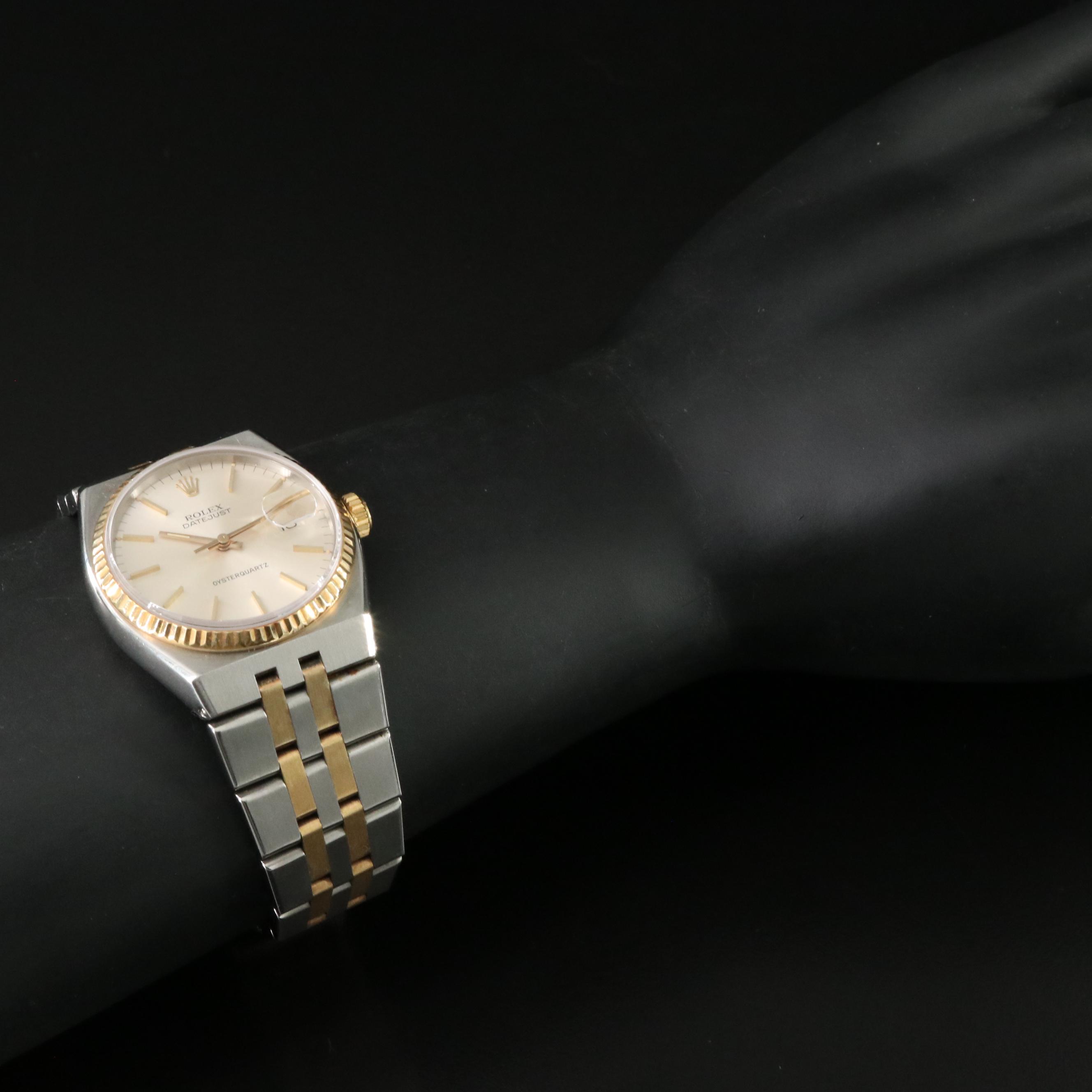 Rolex Datejust Oysterquartz 17013 36mm 18K & Steel Quartz Watch c. 1979