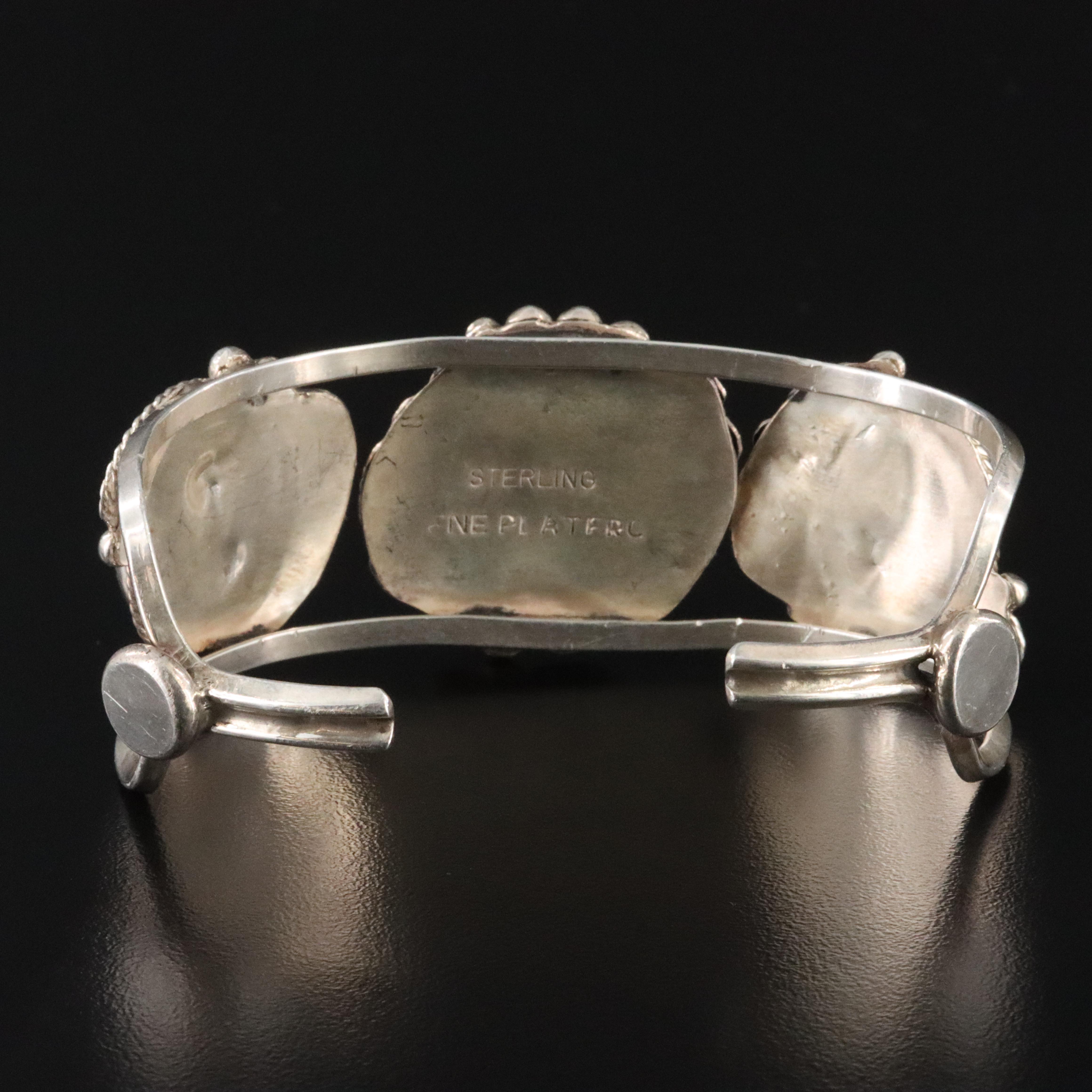 Sterling Opal Cuff Bracelet