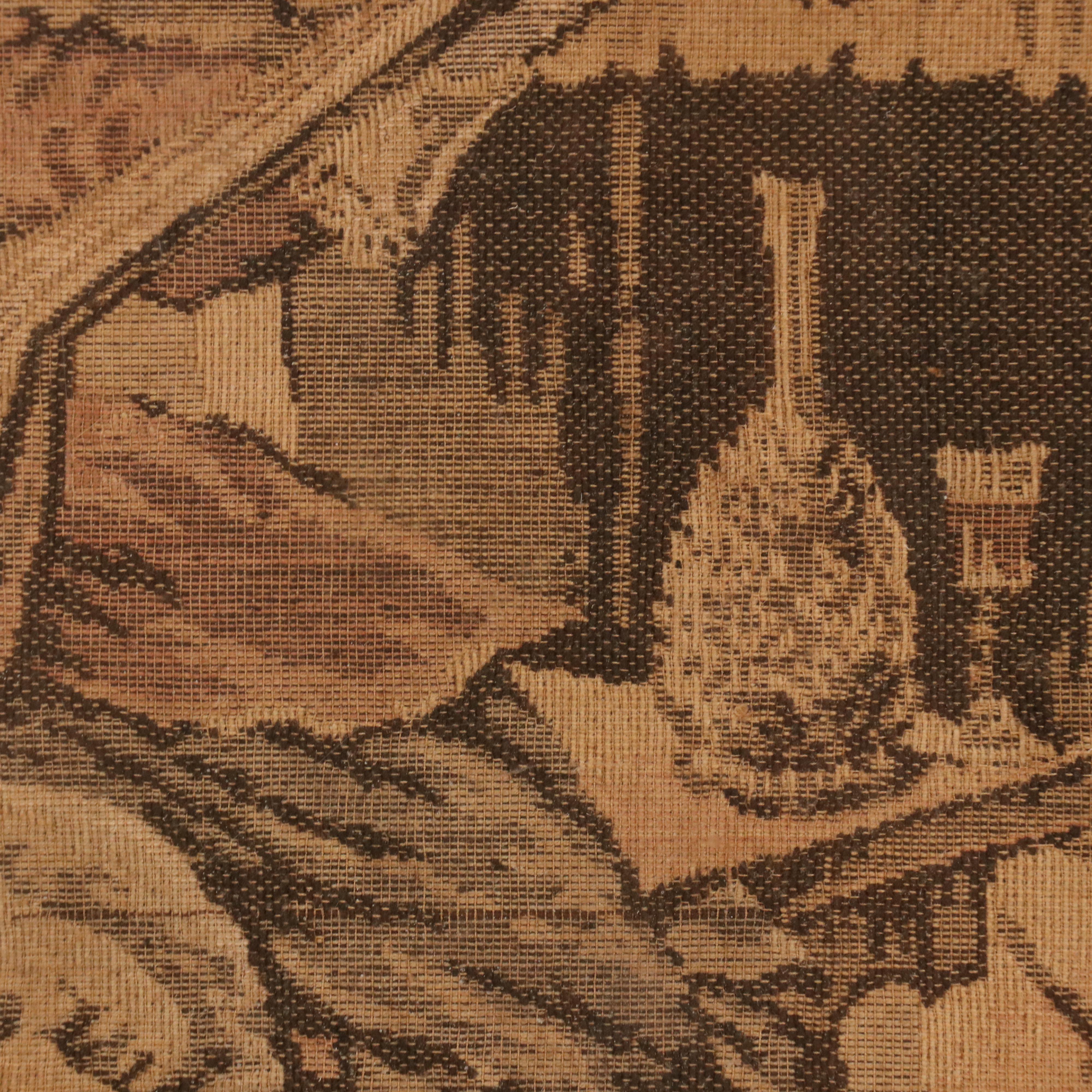 Woven Tapestry with French Tavern Scene, Late 19th / Early 20th Century