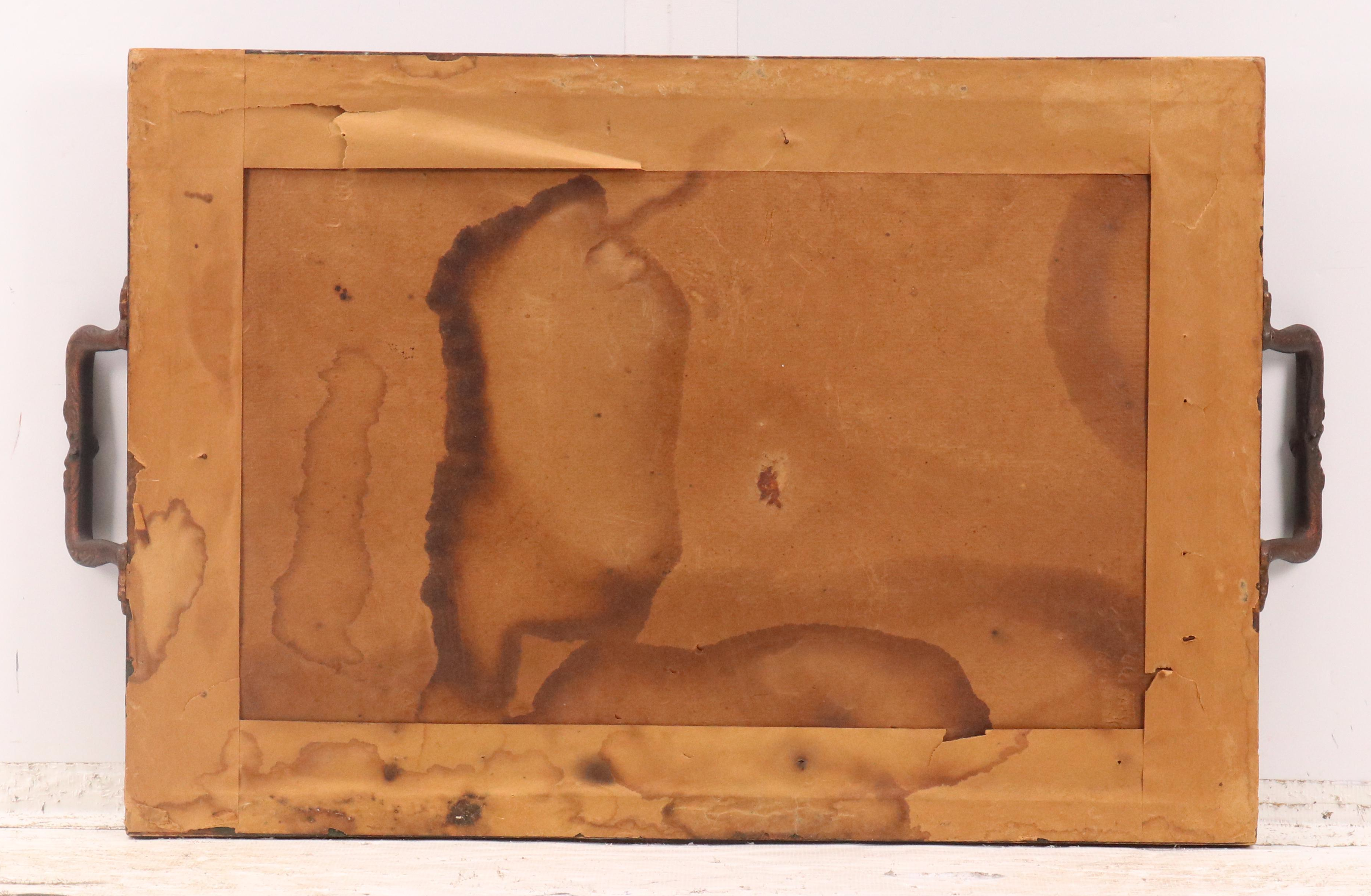 Woven Tapestry with French Tavern Scene, Late 19th / Early 20th Century