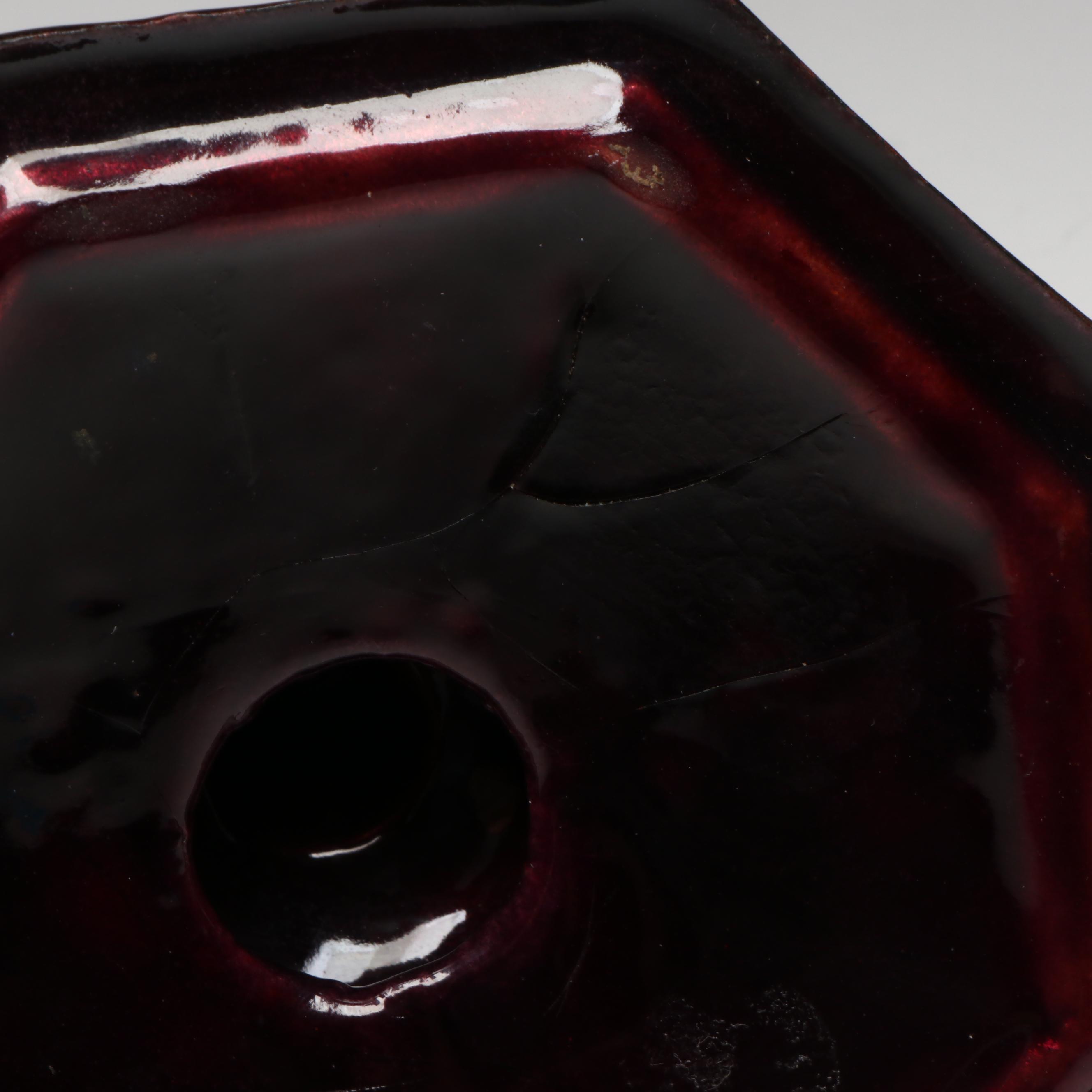 French Limoges Renaissance Revival Grisaille Enamel Candlestick, 19th Century