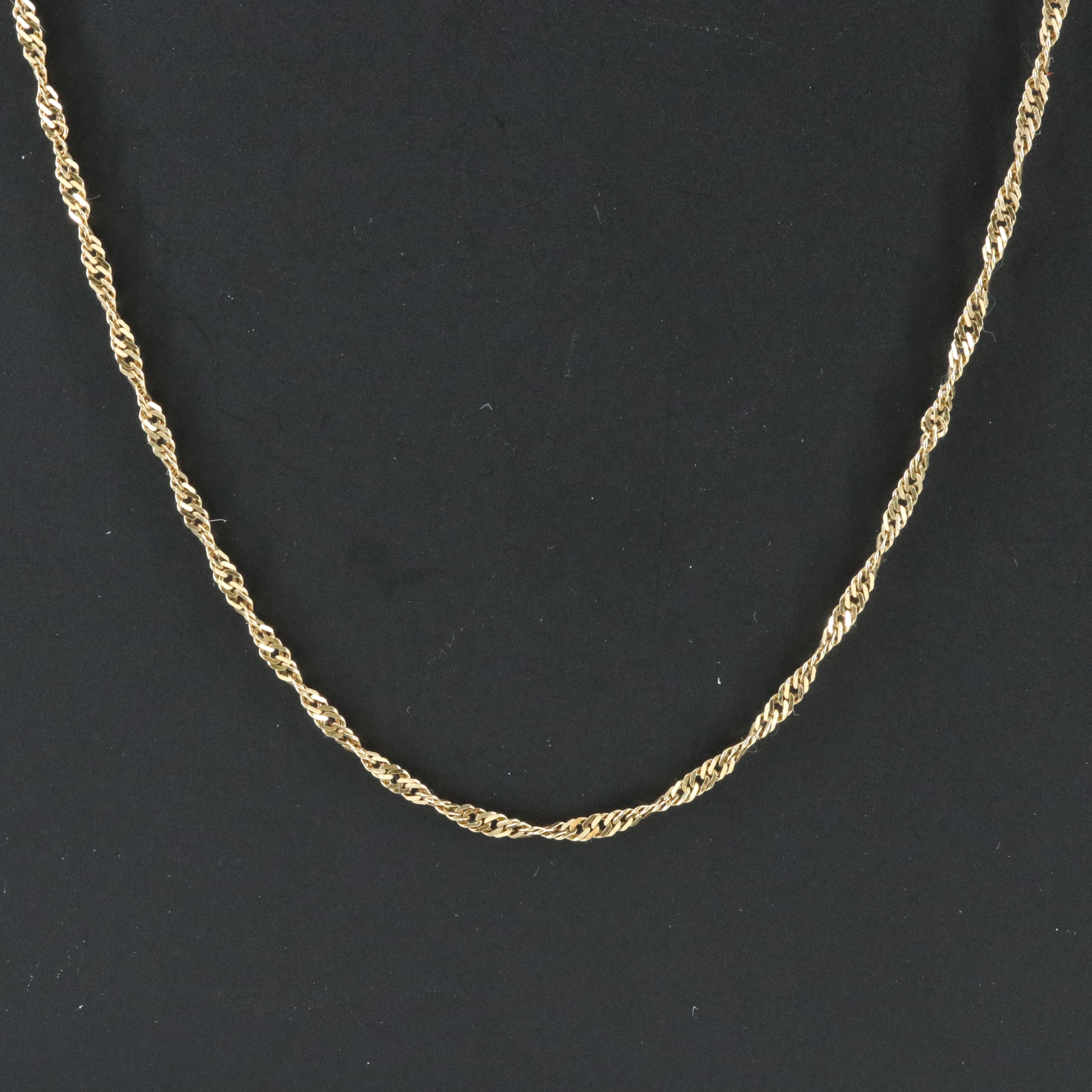 Italian 14K Singapore Chain Necklace