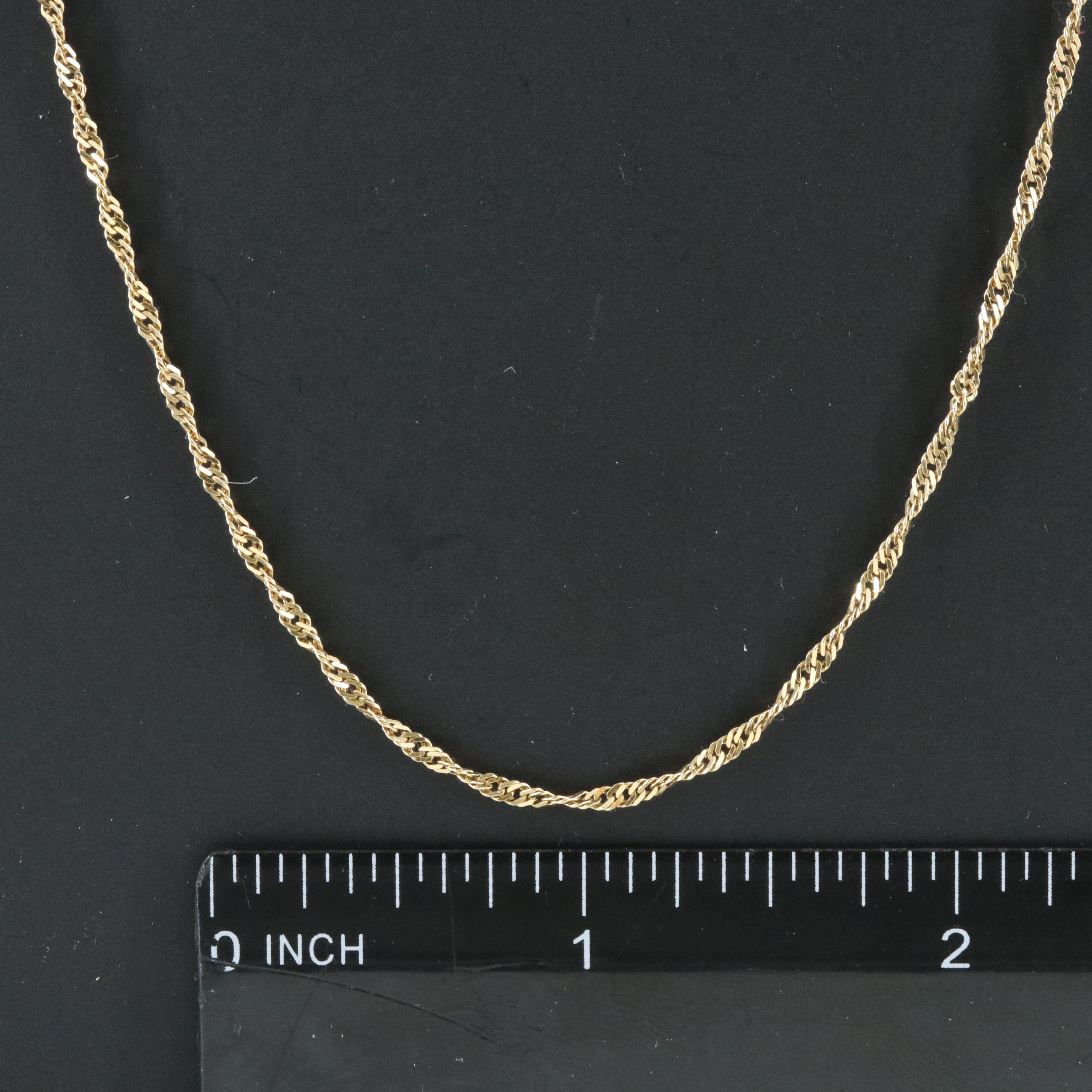 Italian 14K Singapore Chain Necklace
