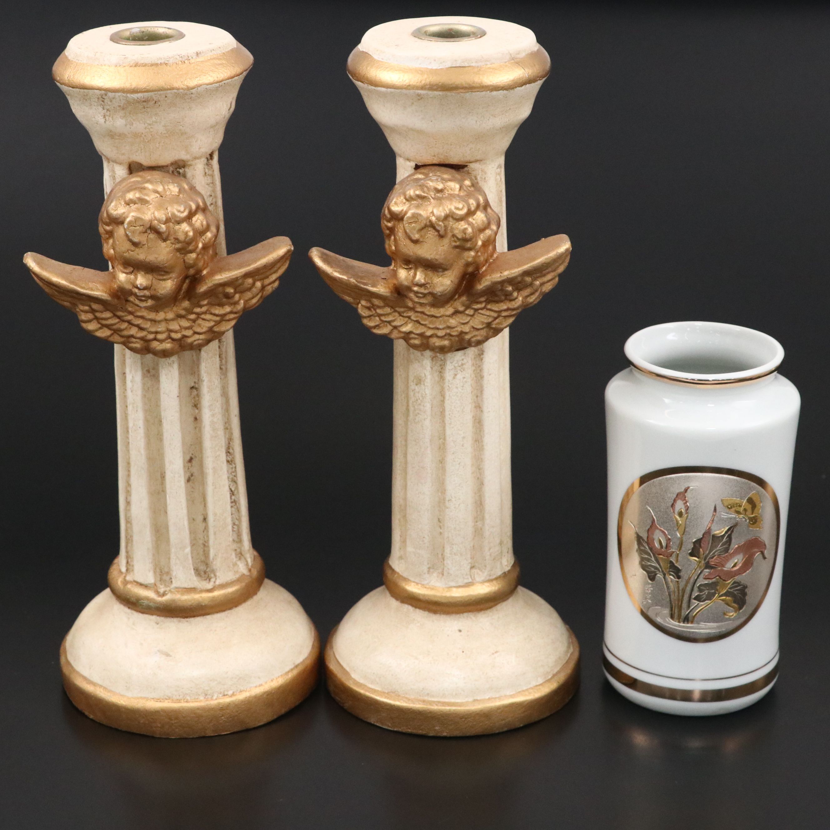 Japanese Chokin Vase with Royal Tara Bowl and Other Tableware and Décor