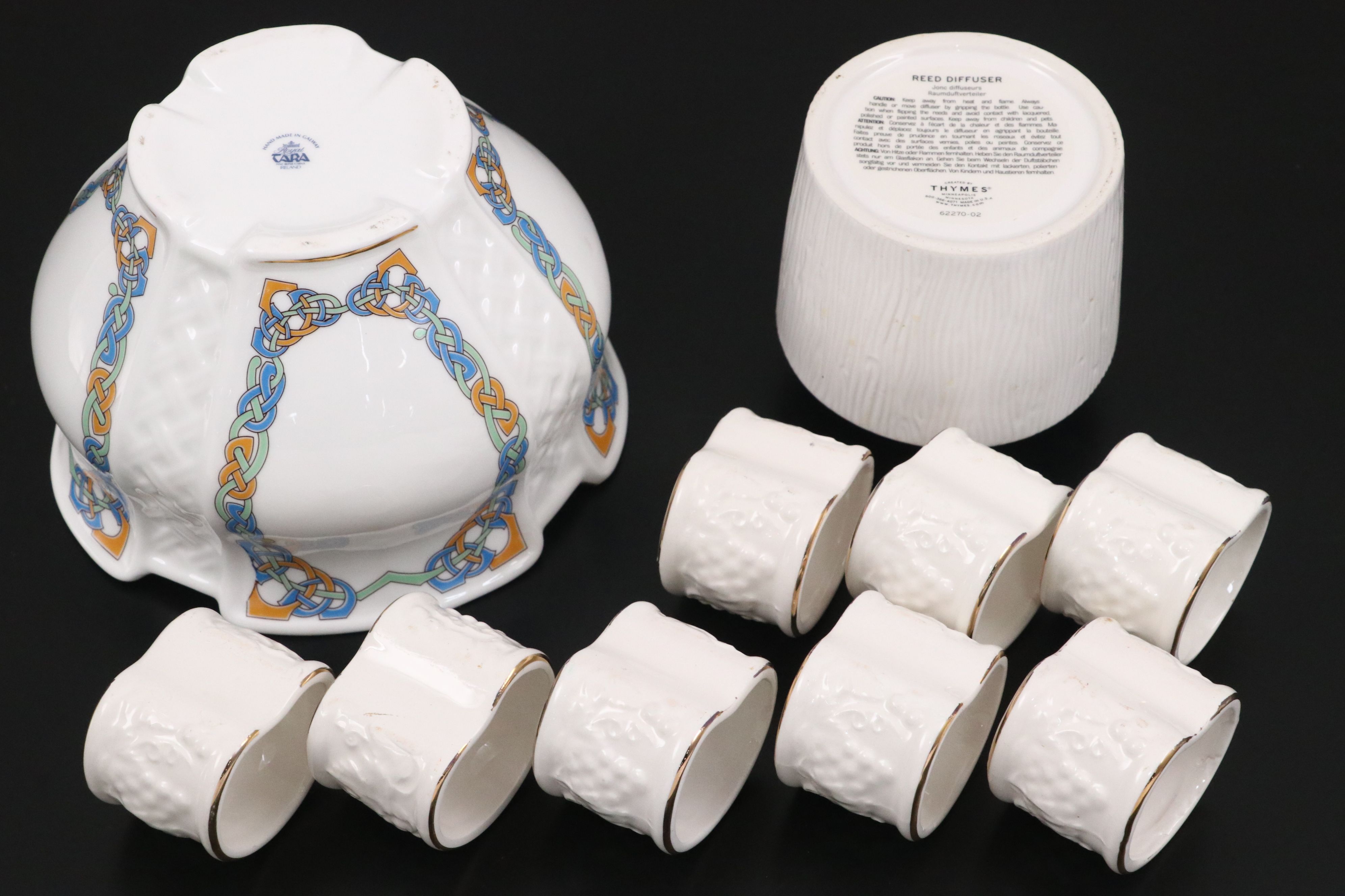 Japanese Chokin Vase with Royal Tara Bowl and Other Tableware and Décor