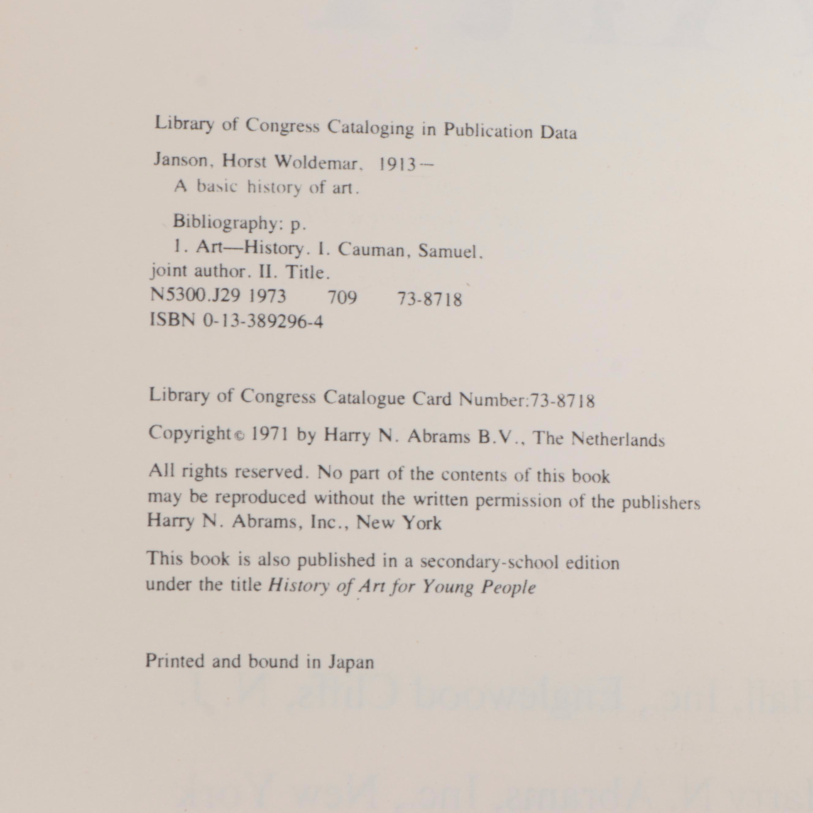 "History of Art," "History of Modern Art," and More Art History Books