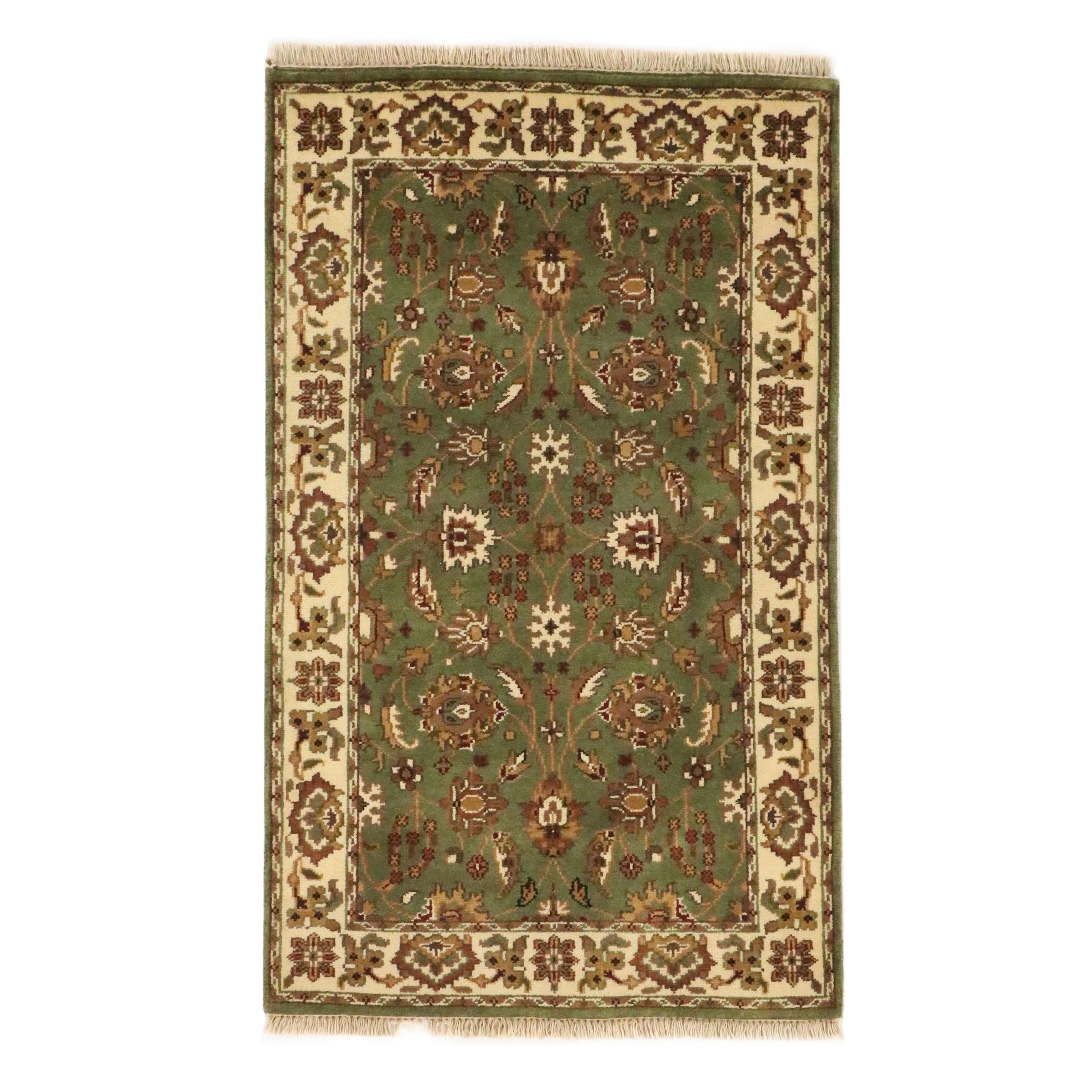 3' x 5'3 Hand-Knotted Indian Agra Area Rug
