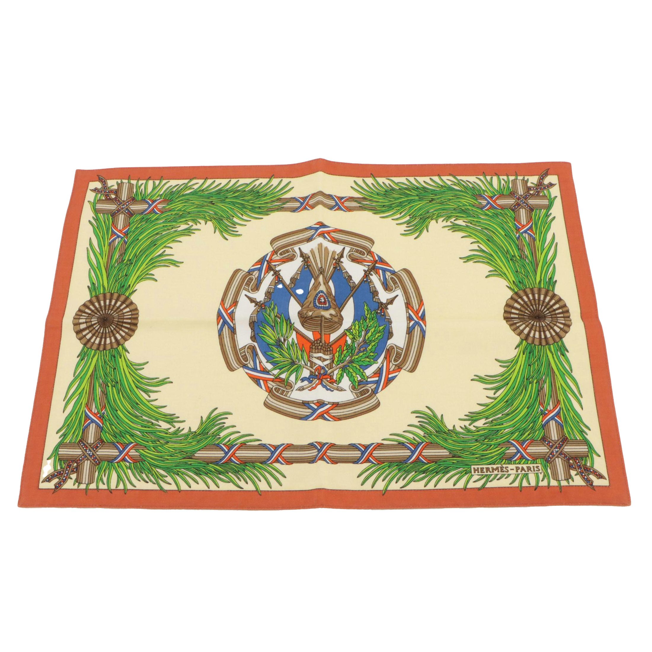 Hermès Vintage Printed Cotton Placemat